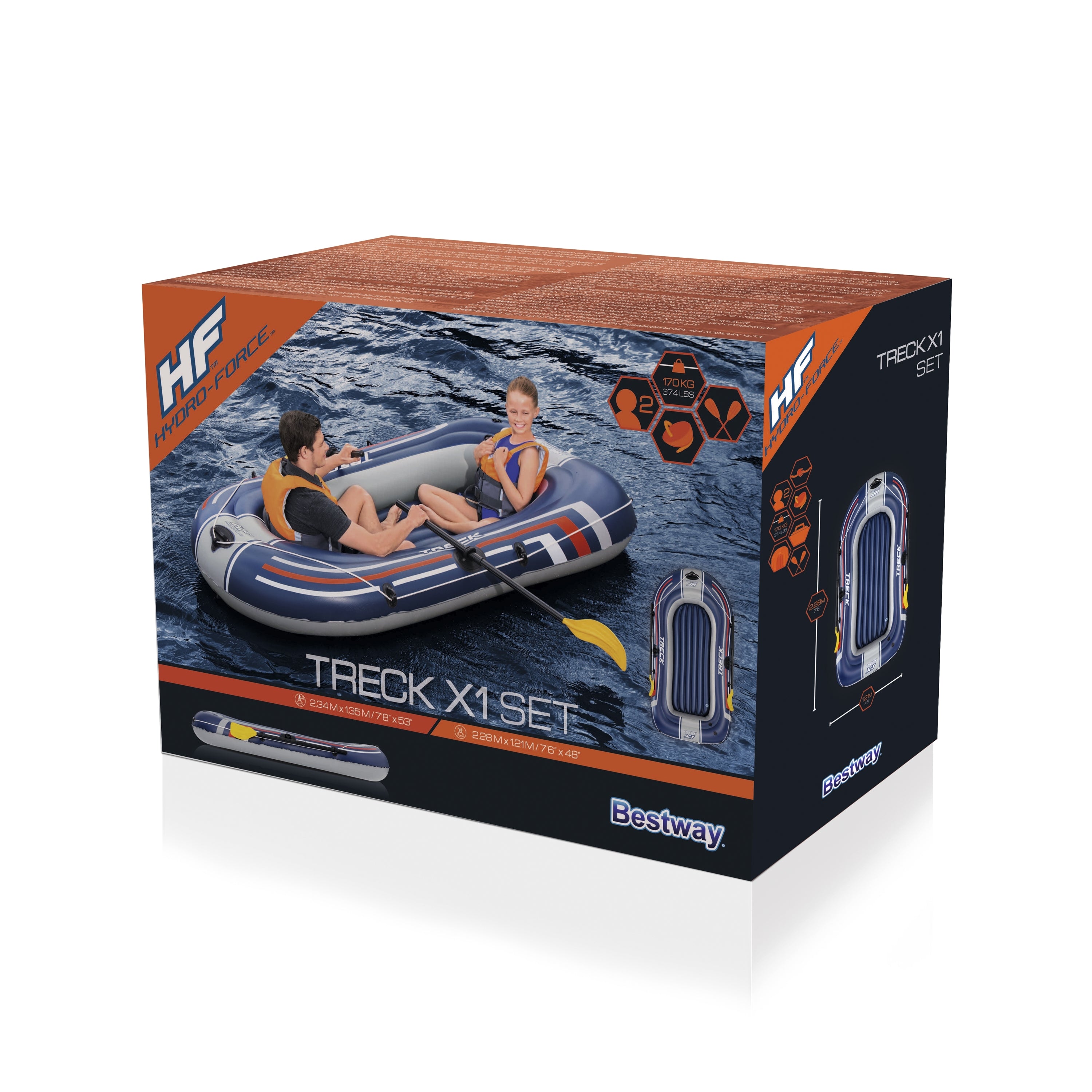 Best Deal! Bestway Hydro-Force Treck X1 Inflatable Boat Set for Outdoor Adventures