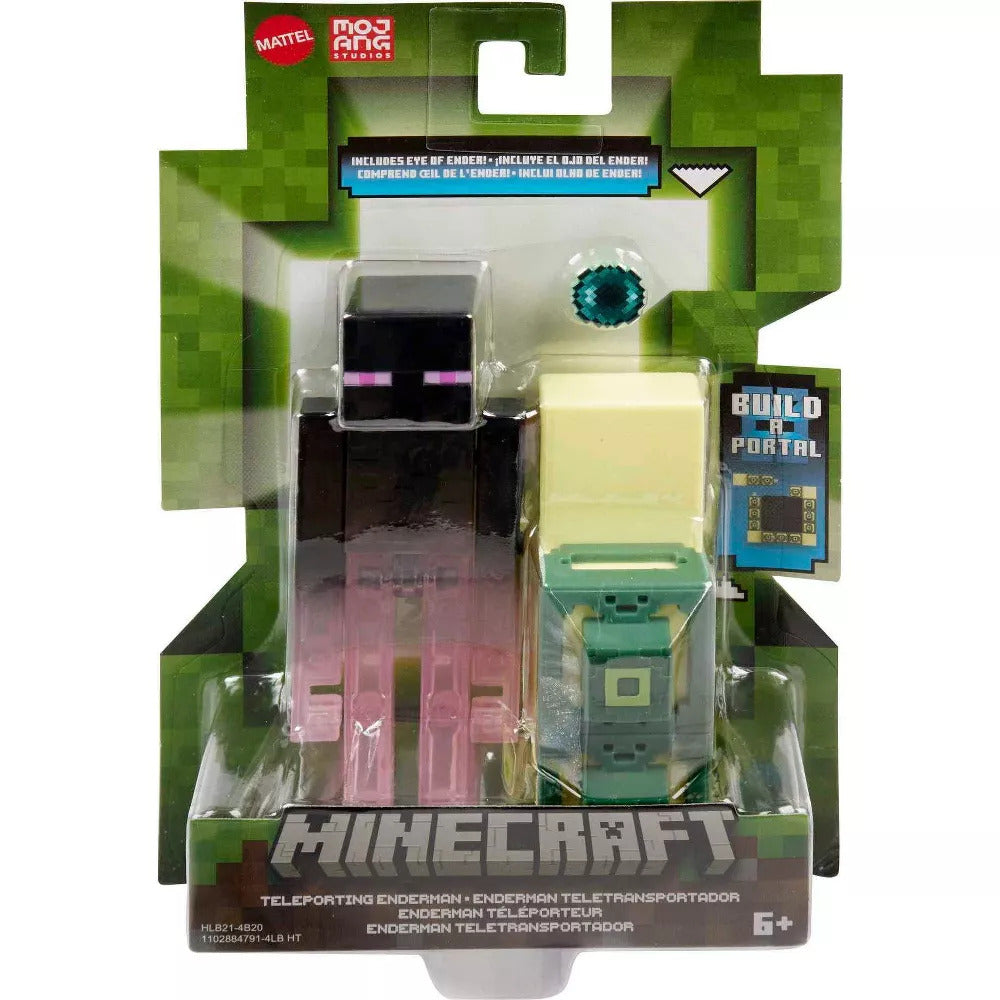 Hot Sale! 8.25cm Minecraft Action Figure - Teleporting Enderman with Build-A-Portal Piece