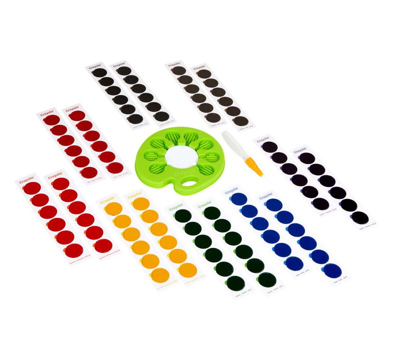 Crayola Washable Disposable Chip WaterColour Painting Palette Set