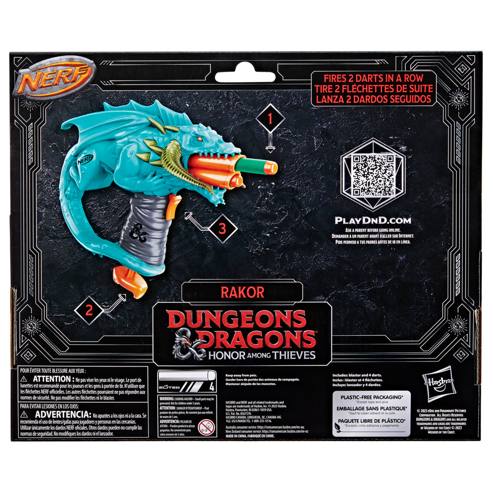 Hot! Nerf D&D Rakor Dart Blaster for Action - Fantasy Fun