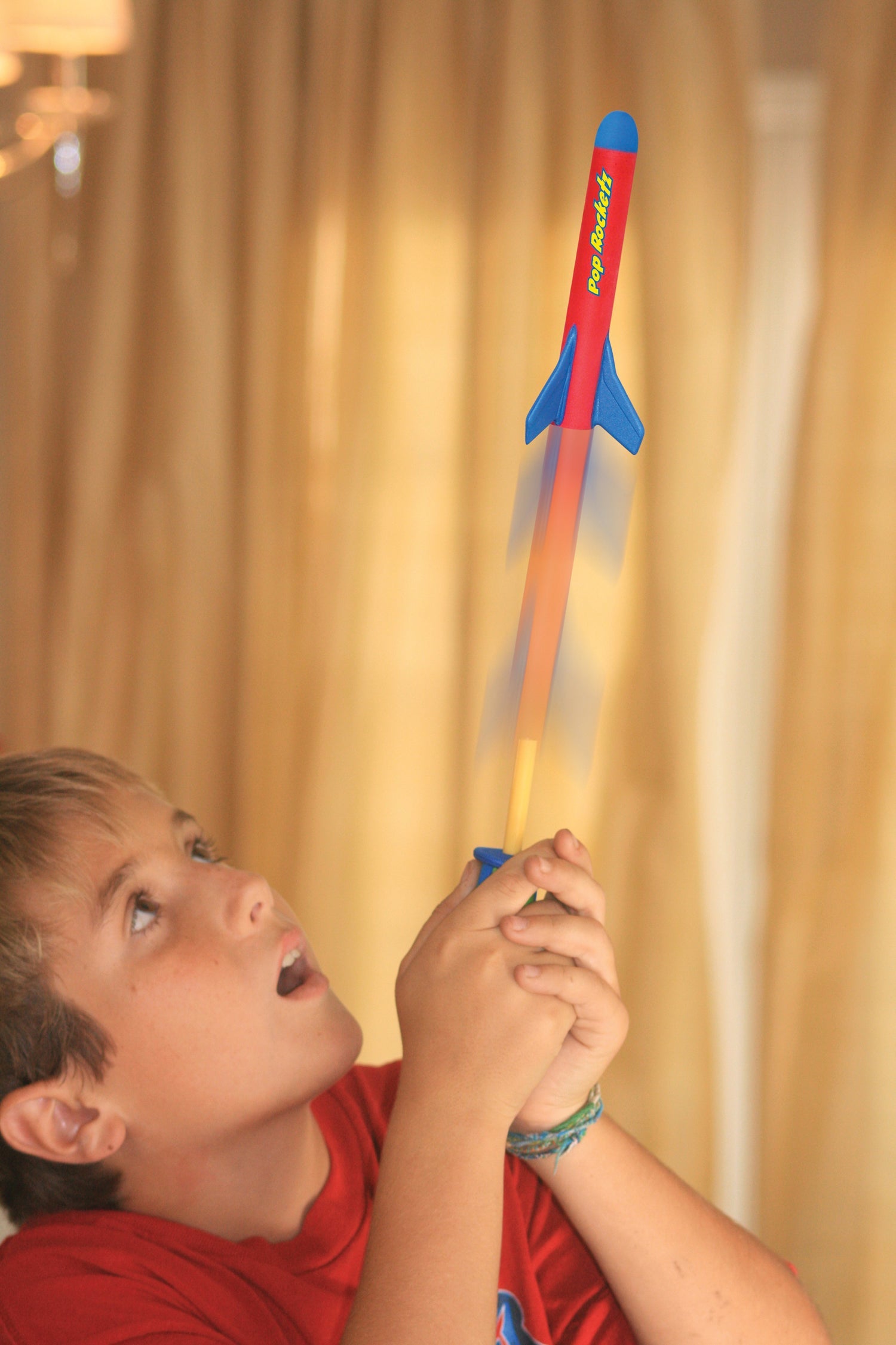 Zing Toys Super-Powered Air Blast Off Pop Foam Rocket Launcher