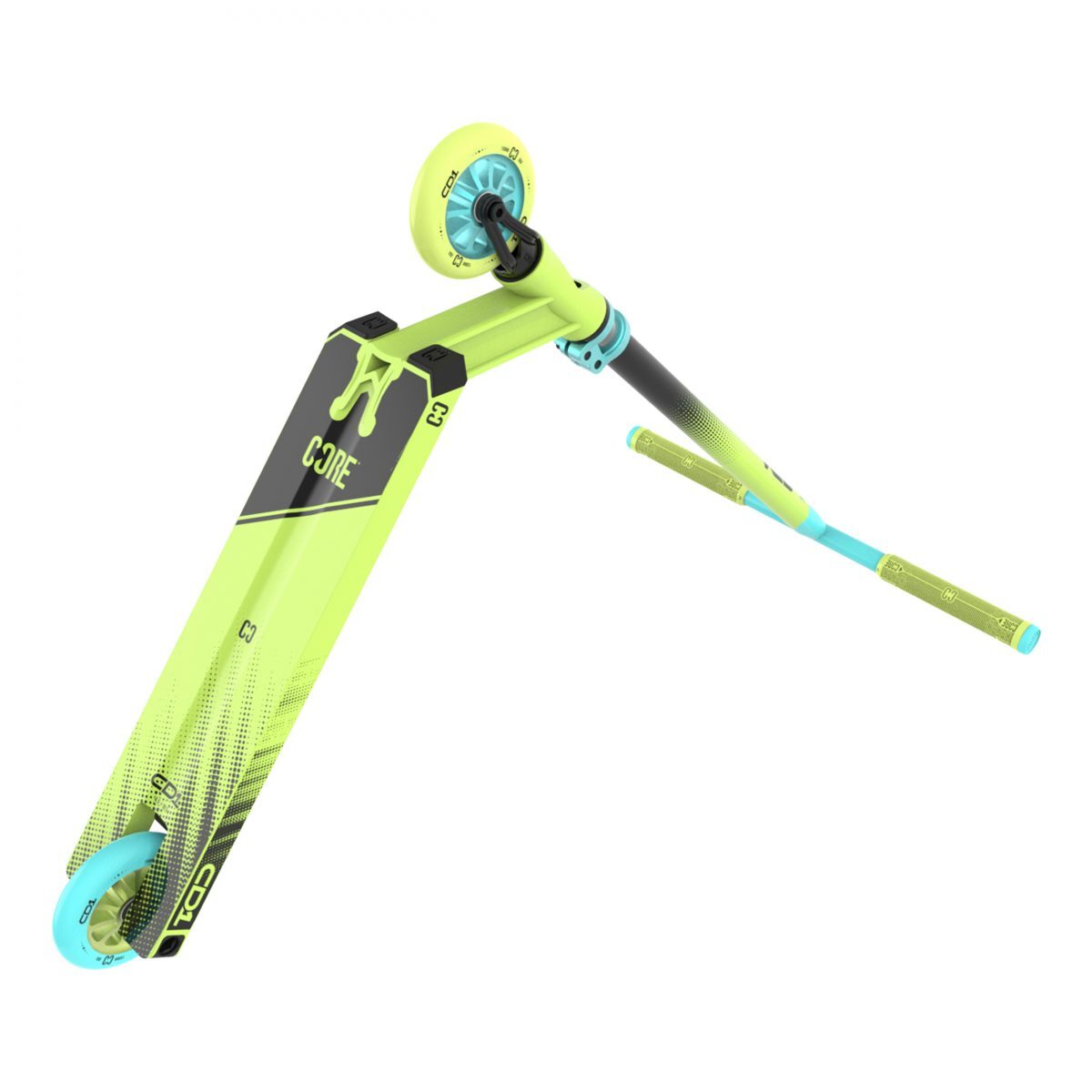 Hot Deal! Core CD1 Lime/Blue Complete Stunt Scooter for Beginners