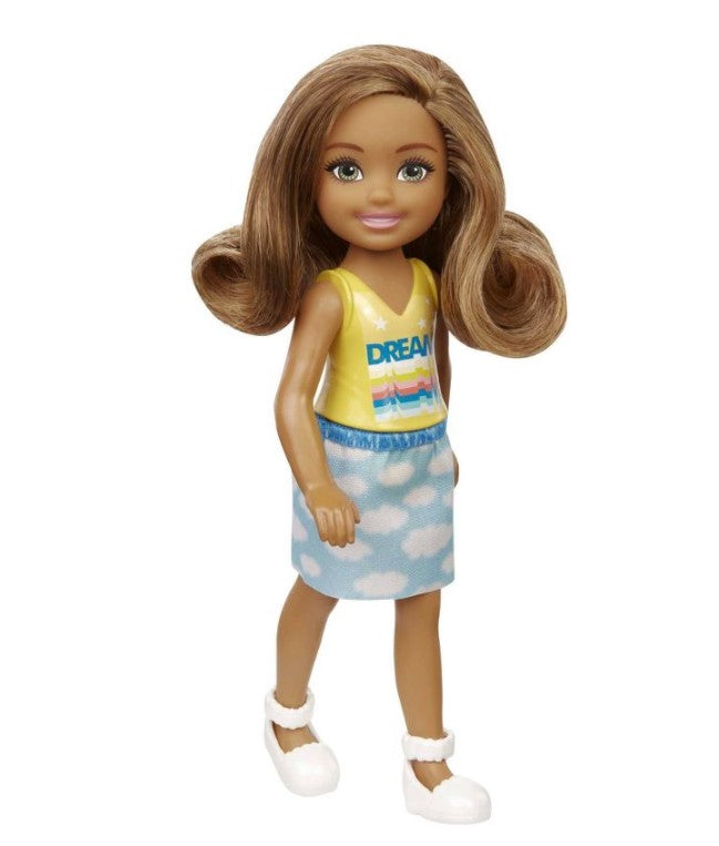 Hot! Barbie Club Chelsea Doll with Cloud Print Skirt