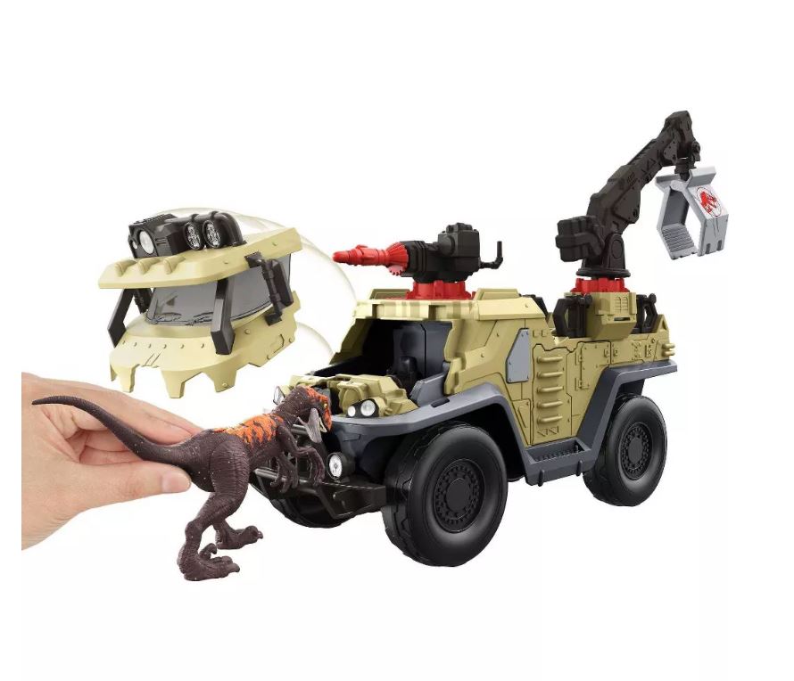 Hot! Jurassic World Capture 'N Crush Off - Road Truck
