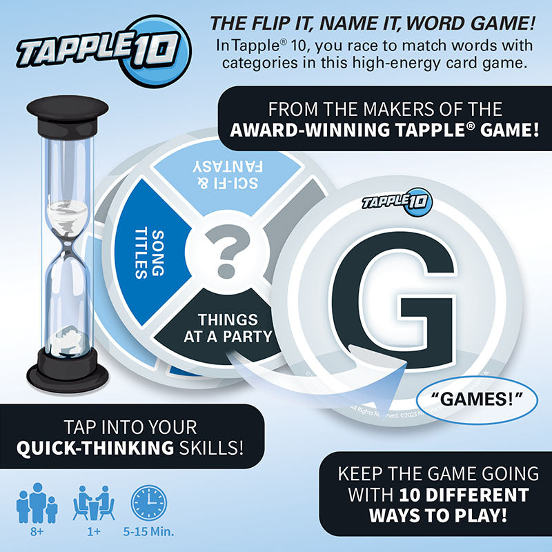 Tapple 10: 10 Fun and Challenging Word Games for Family and Friends - Perfect for On-the-Go!