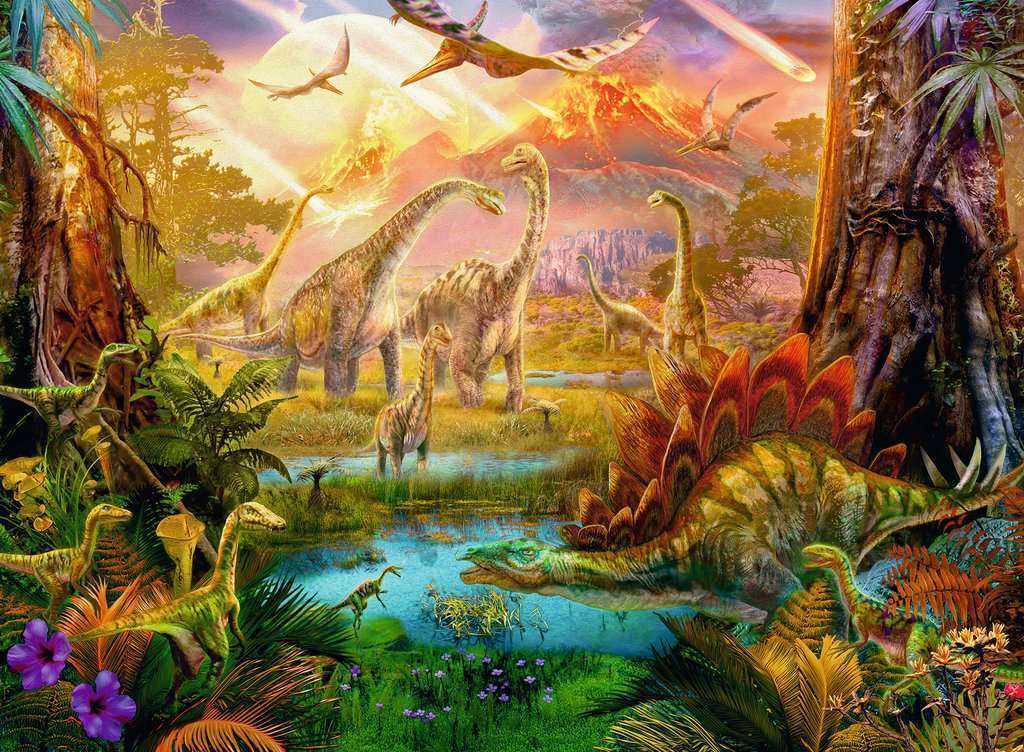 Hot Deal! Ravensburger 500 - Piece Puzzle: Land of the Dinosaurs