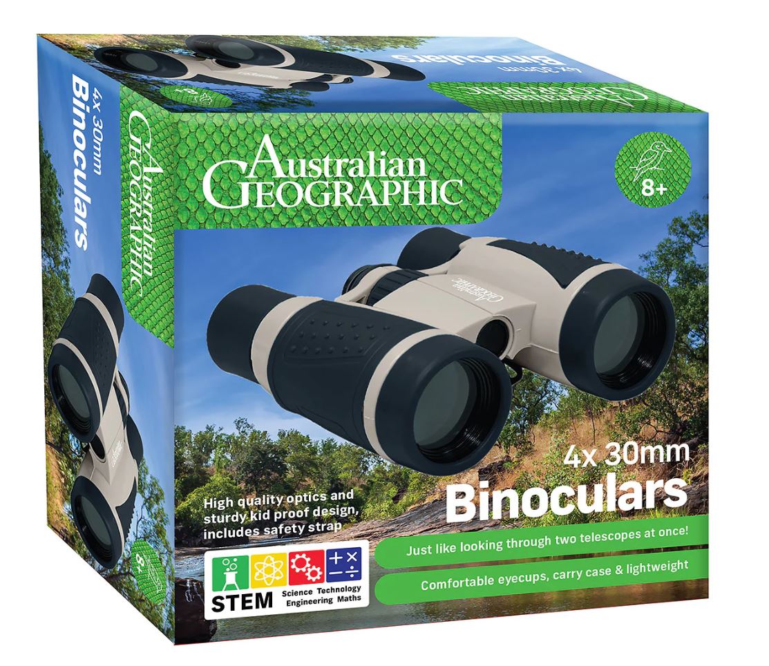 Australian Geographic 4X 30Mm Lightweight & Durable Kids Binoculars for Adventures