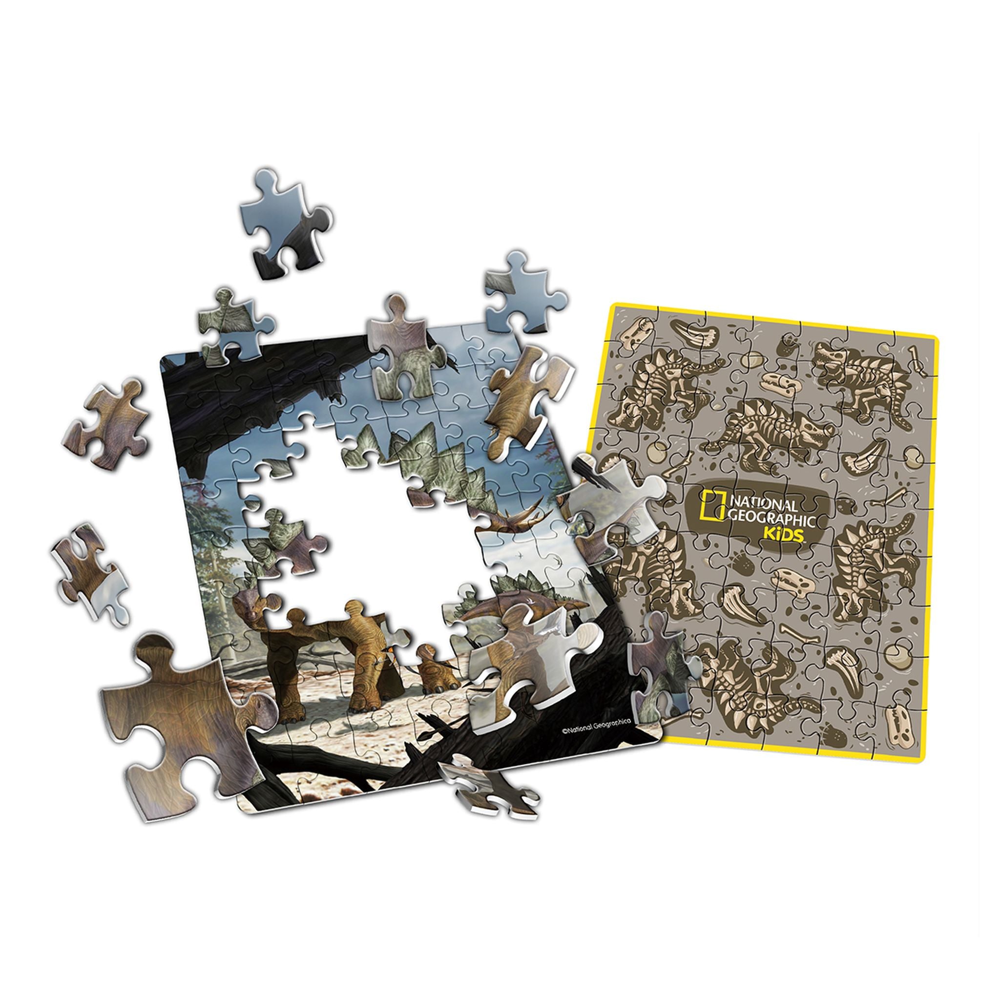 Hot Deal! National Geographic 63-Piece Dinosaur Puzzle in Egg - Stegosaurus for Kids