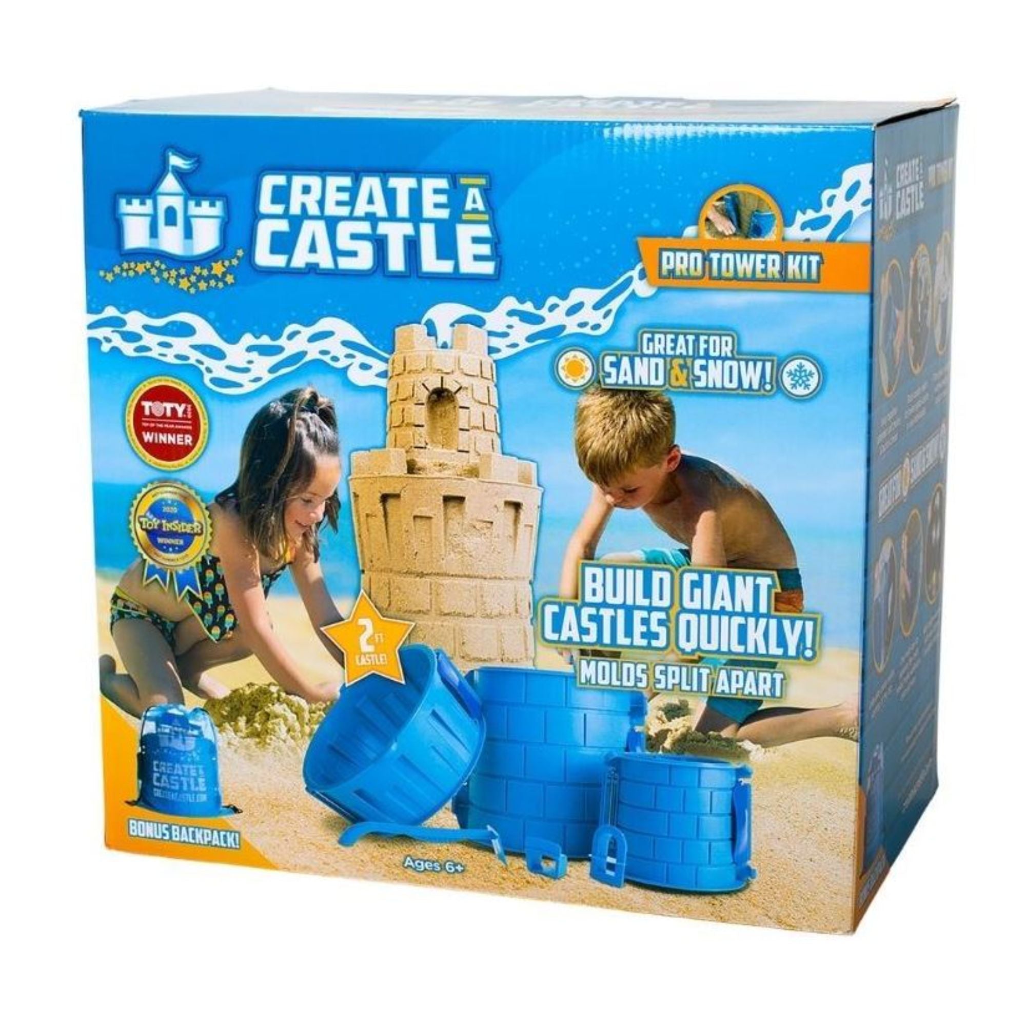 Hot Sale! Pro Create-A-Castle Tower Kit Split Mould for Sand and Snow Building