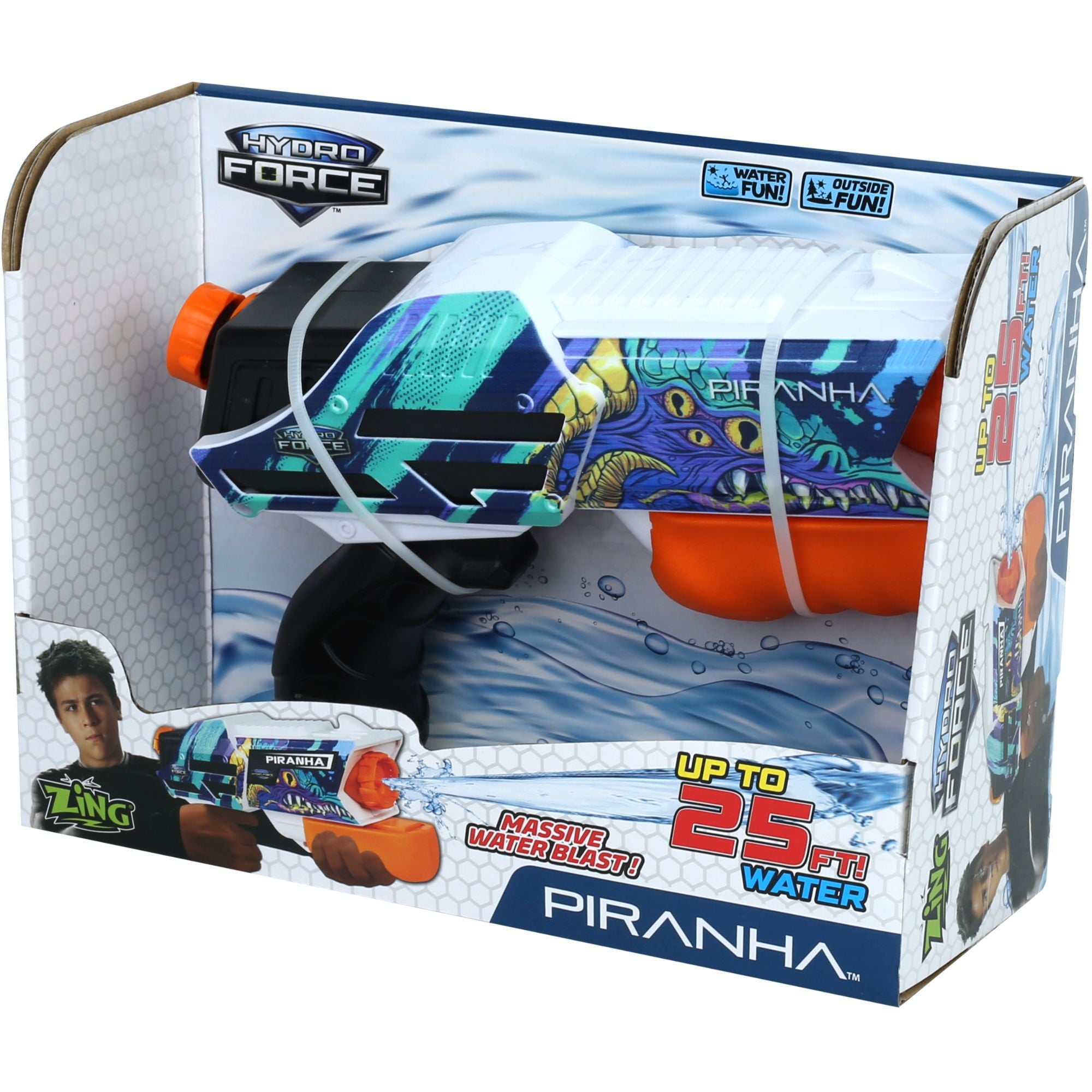Hydroforce Zing Piranha - Powerful Outdoor Water Gun for Summer Fun