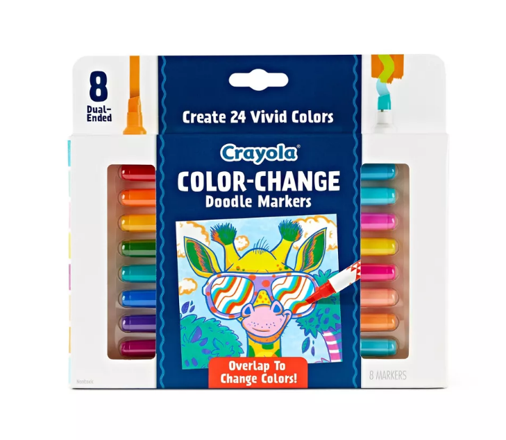 Crayola 8-Pack Doodle & Draw Markers with Color - Changing Magic