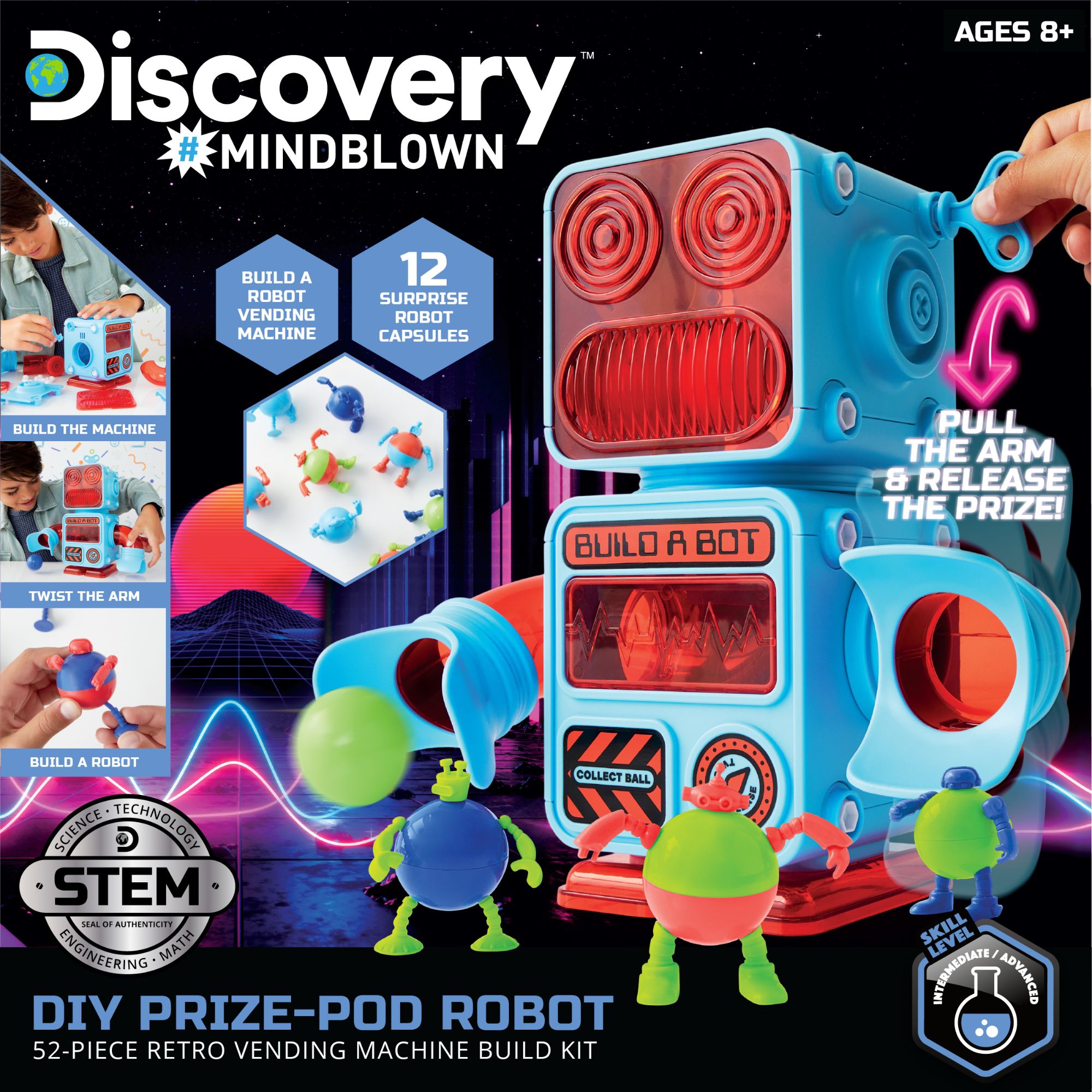Mind - Blowing Discovery DIY Robot - Style Vending Machine with 12 Surprise Capsules