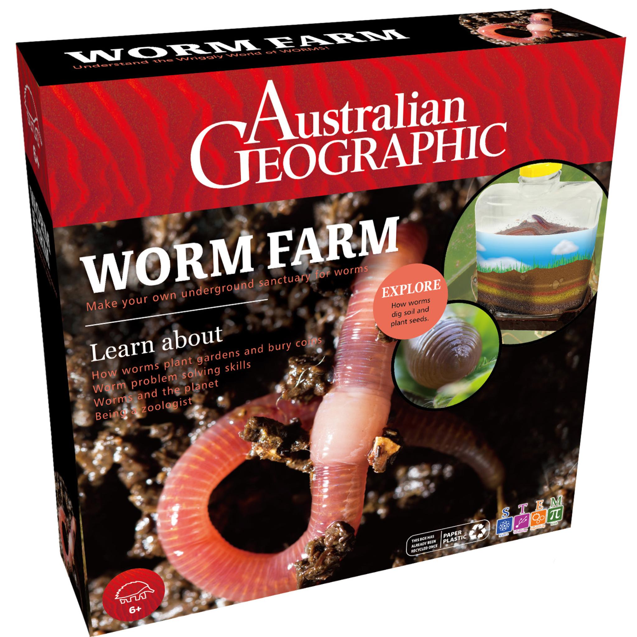 Australian Geographic Fascinating Earthworm Farm for Kids Aged 6+
