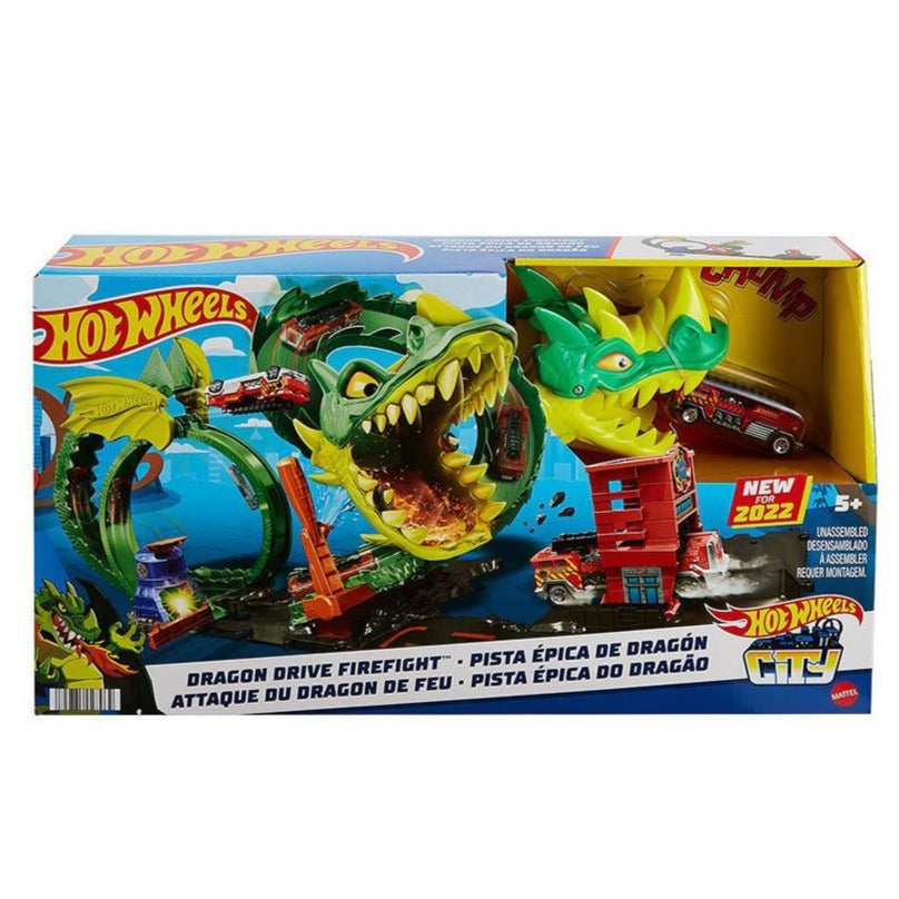 Hot Wheels Dragon Drive Firefight Set - Action - Packed Fun!