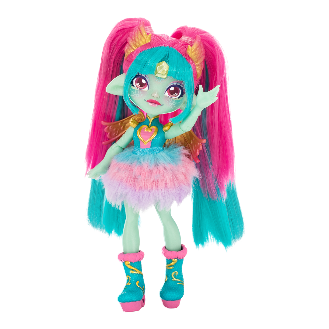 Magic Mixies Pixlings S1 - Amber The Dragon Pixling Doll with Magical Reveal