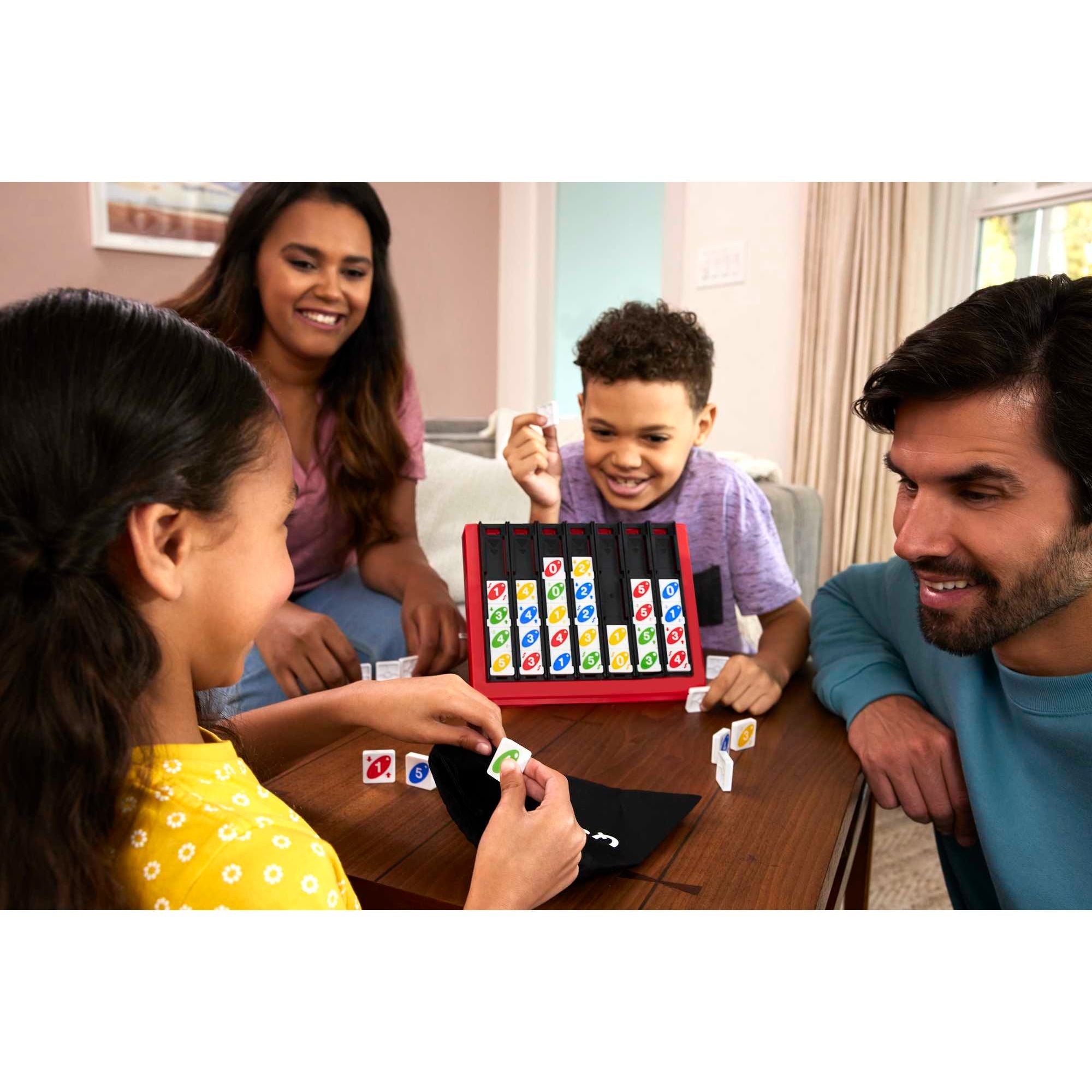 UNO Quatro - An Exciting Family Card Game Combining Four - in - a - Row and Color/Number Matching