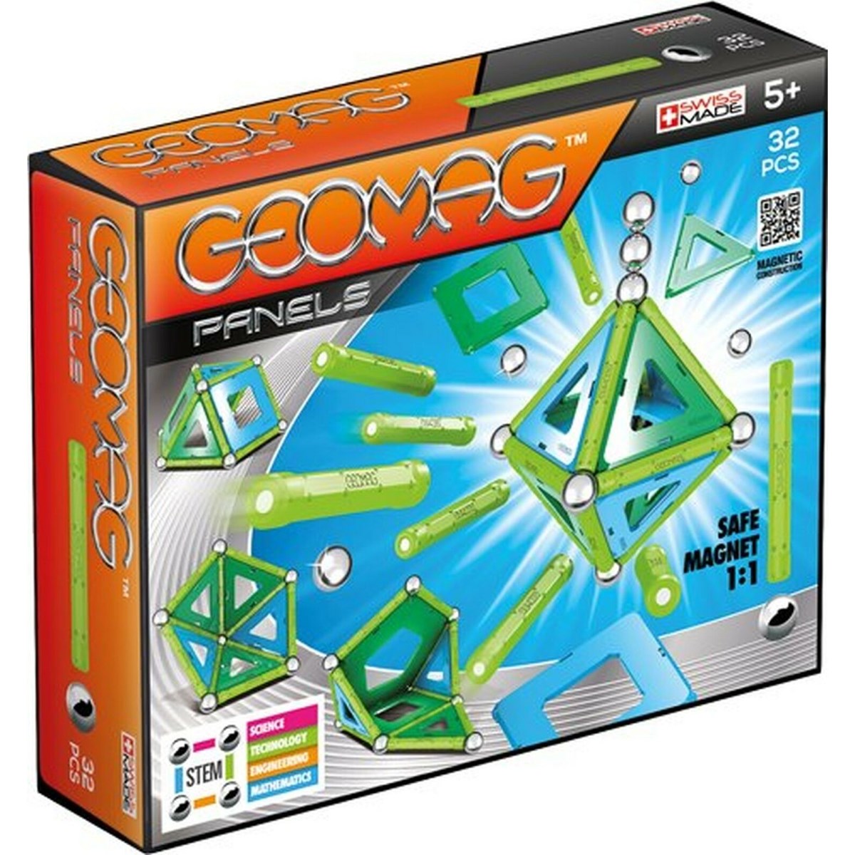 32-Piece Geomag Construction Panels Set for Creative Building