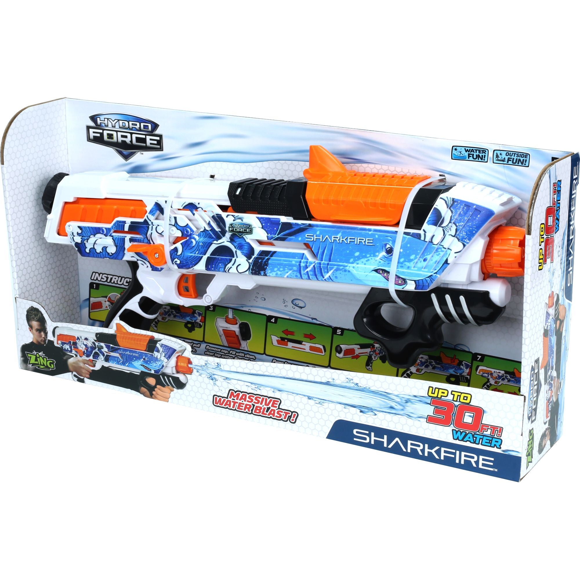 Hot Deal! Zing Hydroforce Sharkfire - Powerful Outdoor Water Gun for Summer Fun