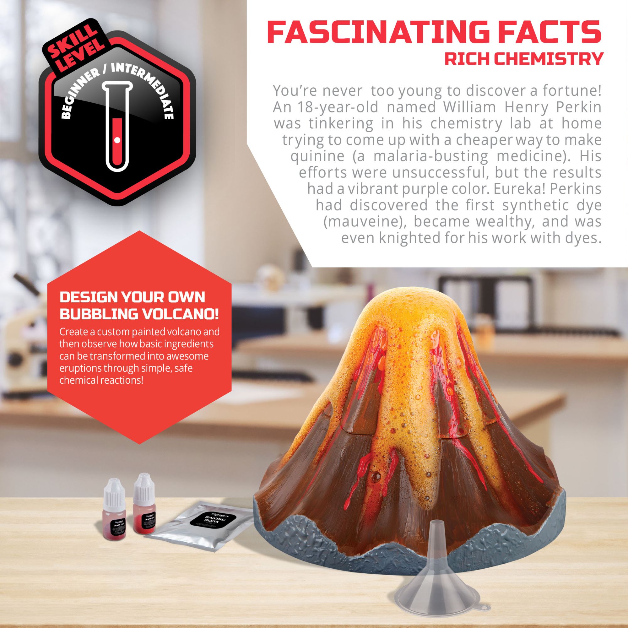 Discovery Mindblown DIY Volcano Science Lab - Create Your Own Erupting Volcano