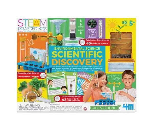 4M Award - winning Environmental Science Scientific Discovery Kit for Ages 5+ with Over 40 Projects