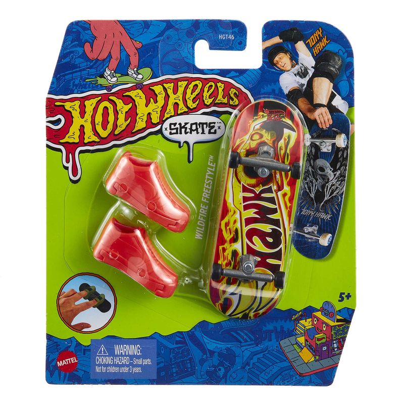 Hot Wheels Skate Fingerboard Single Pack - Abstrakt 5/5 Wildfire Freestyle - Great Gift for Kids