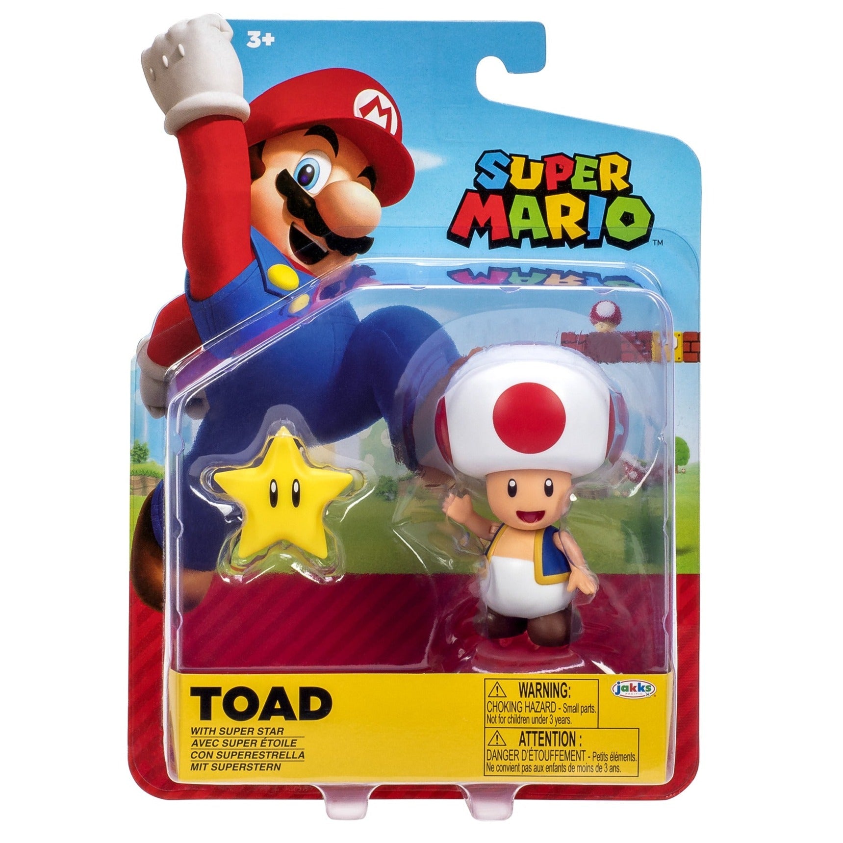 4 - Inch Poseable Super Mario Toad Figure