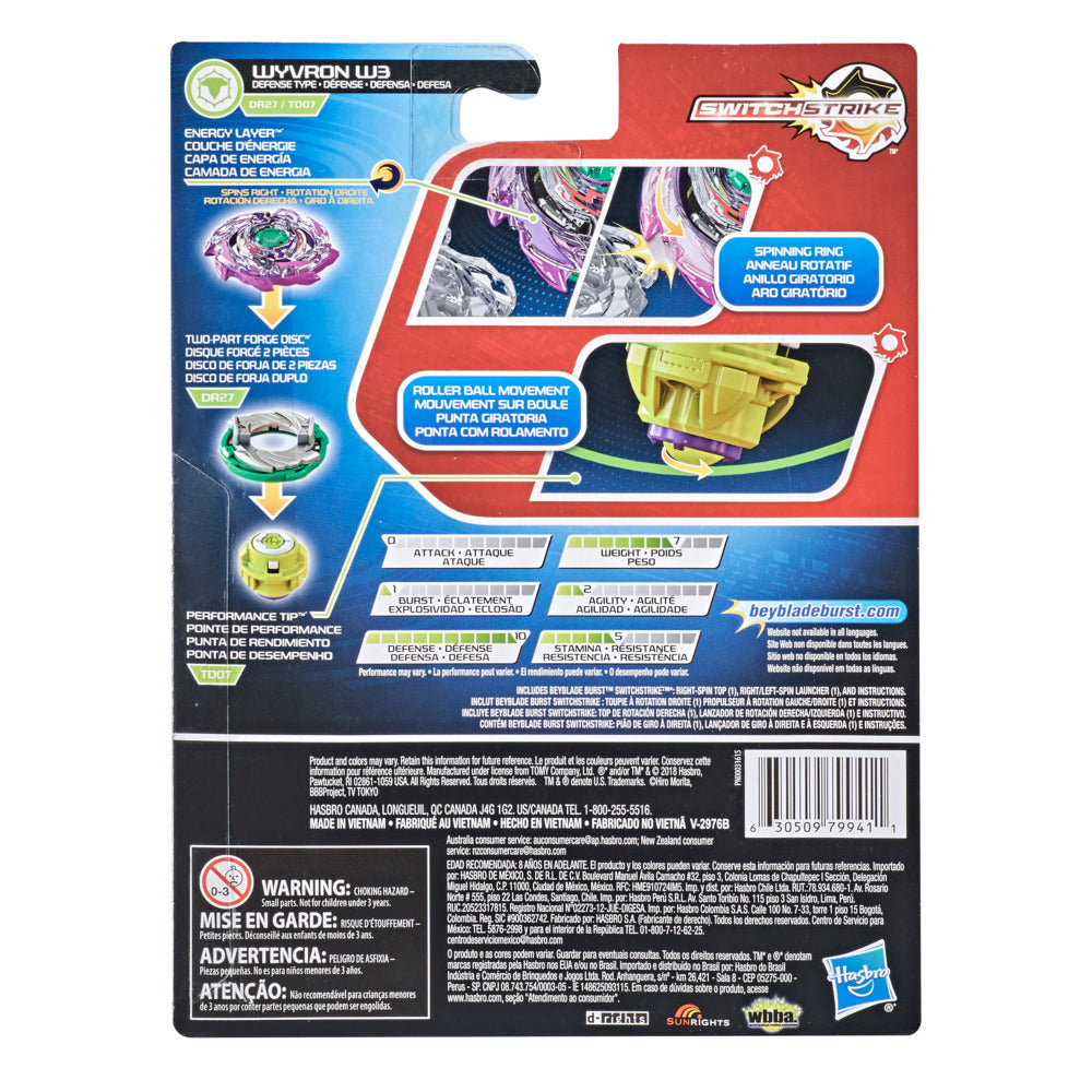 Hot! Beyblade Burst Evolution Wyvron W3 Switchstrike Starter Pack