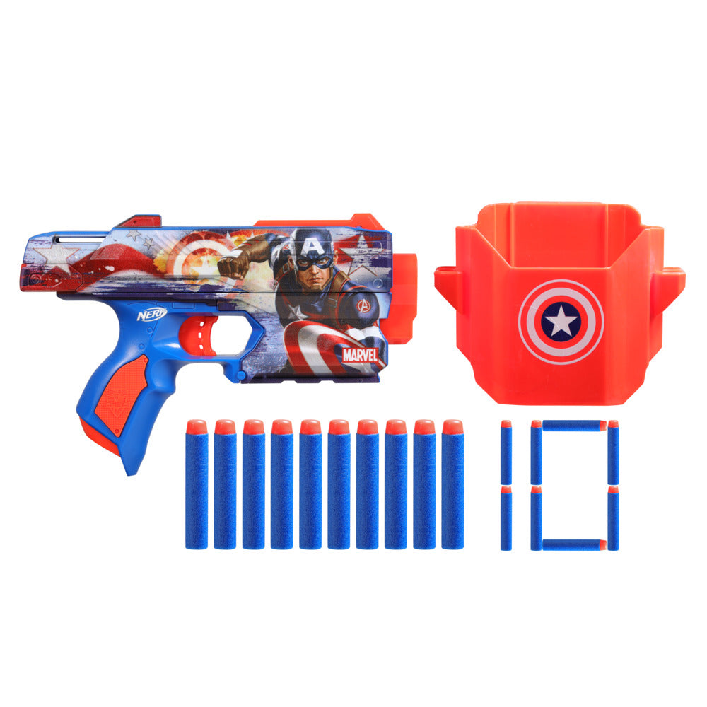 Hot Sale! Nerf Marvel Captain America Dart Blaster for Exciting Outdoor Games