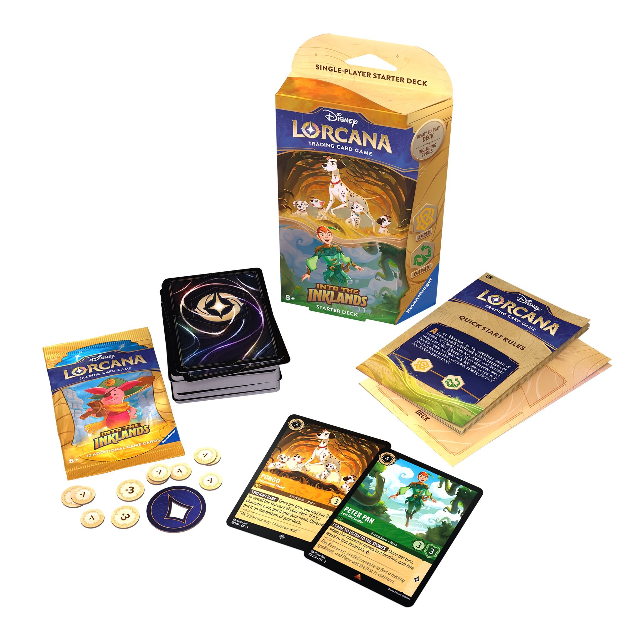 Disney Lorcana TCG Season 3 Starter Deck: Amber & Emerald - Into The Inklands