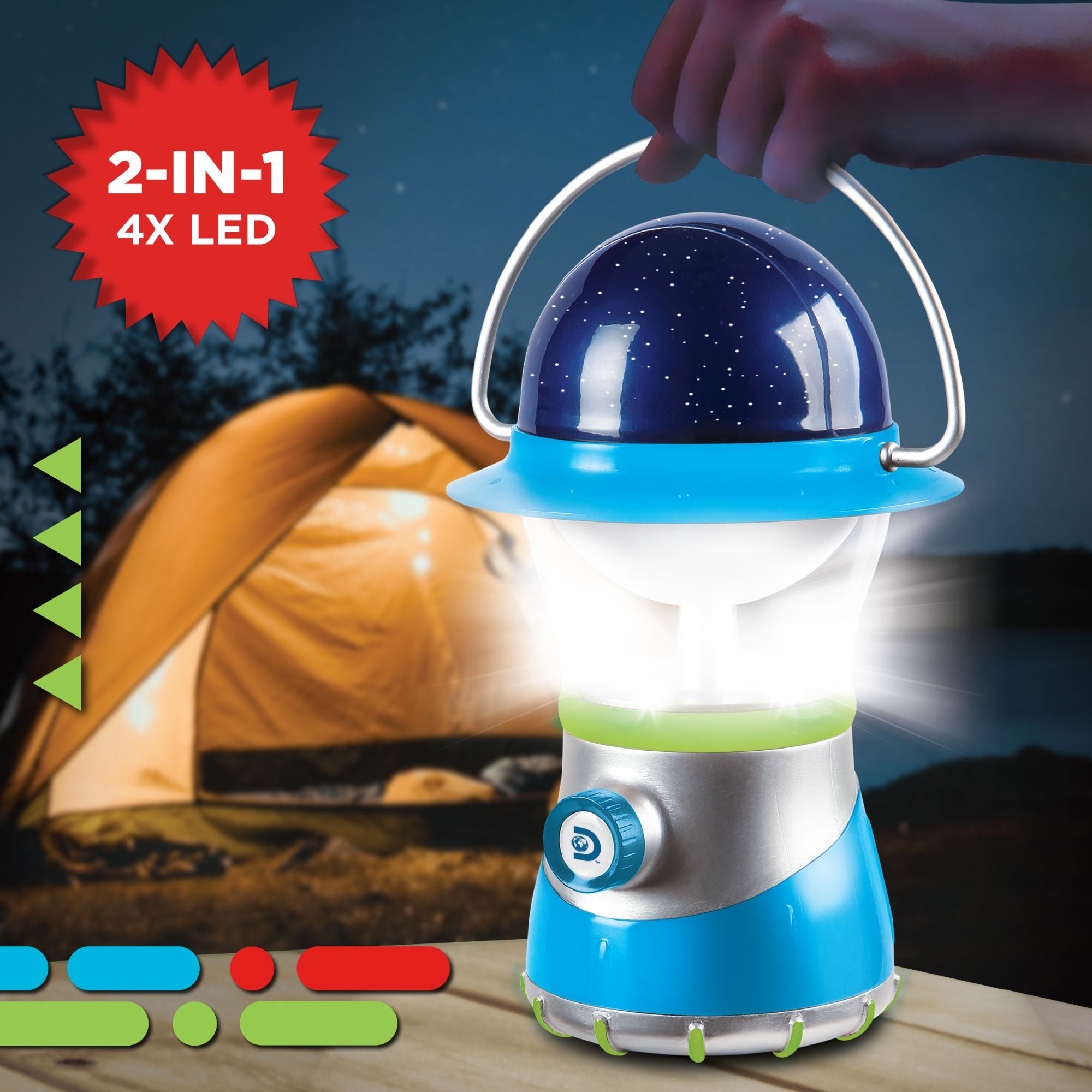 Hot! Discovery Kids 2-in-1 LED Starlight Lantern