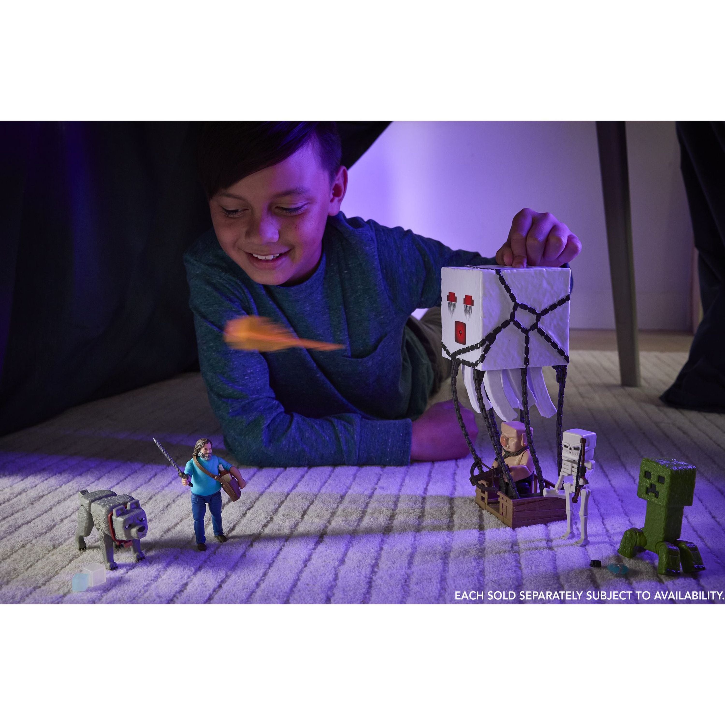 Hot! Minecraft Movie Blast Attack Ghast Action Figure Set