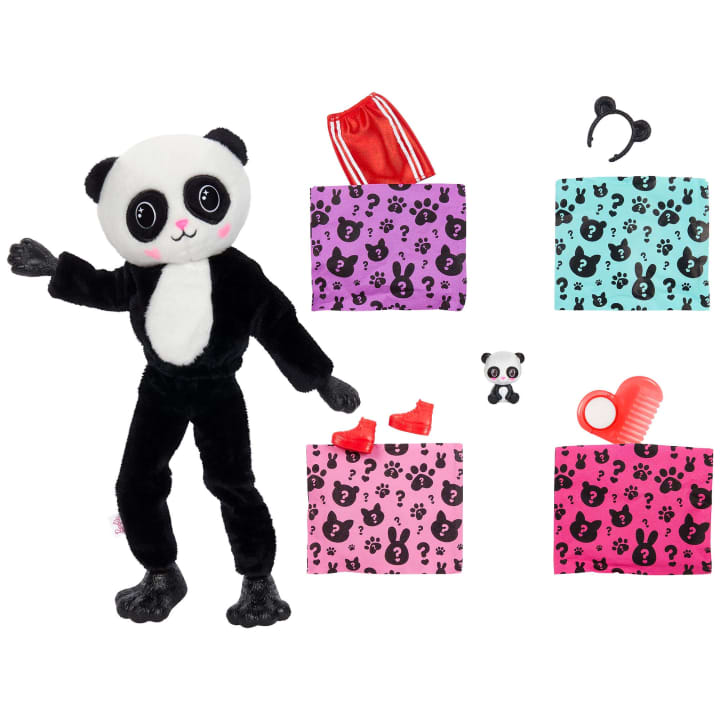 Hot Deal! Barbie Cutie Reveal Panda Doll Set with 10 Surprises