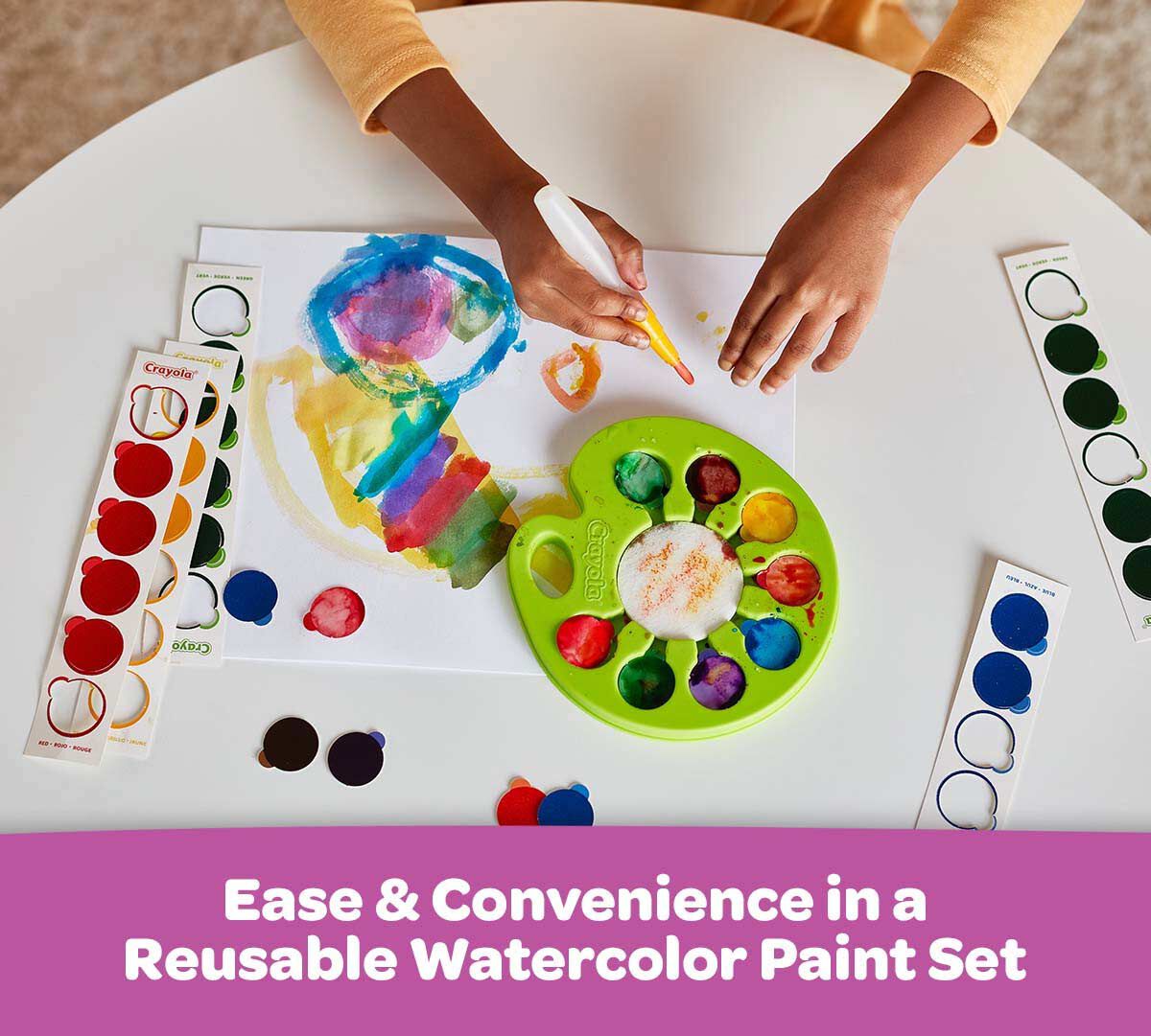 Crayola Washable Disposable Chip WaterColour Painting Palette Set