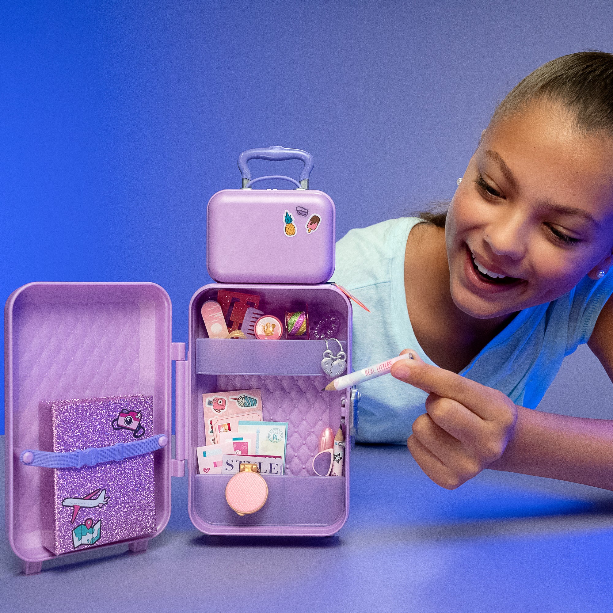 Hot Deal! Real Littles Micro Roller Case Set with Travel Journal - Perfect for Surprise Vacations