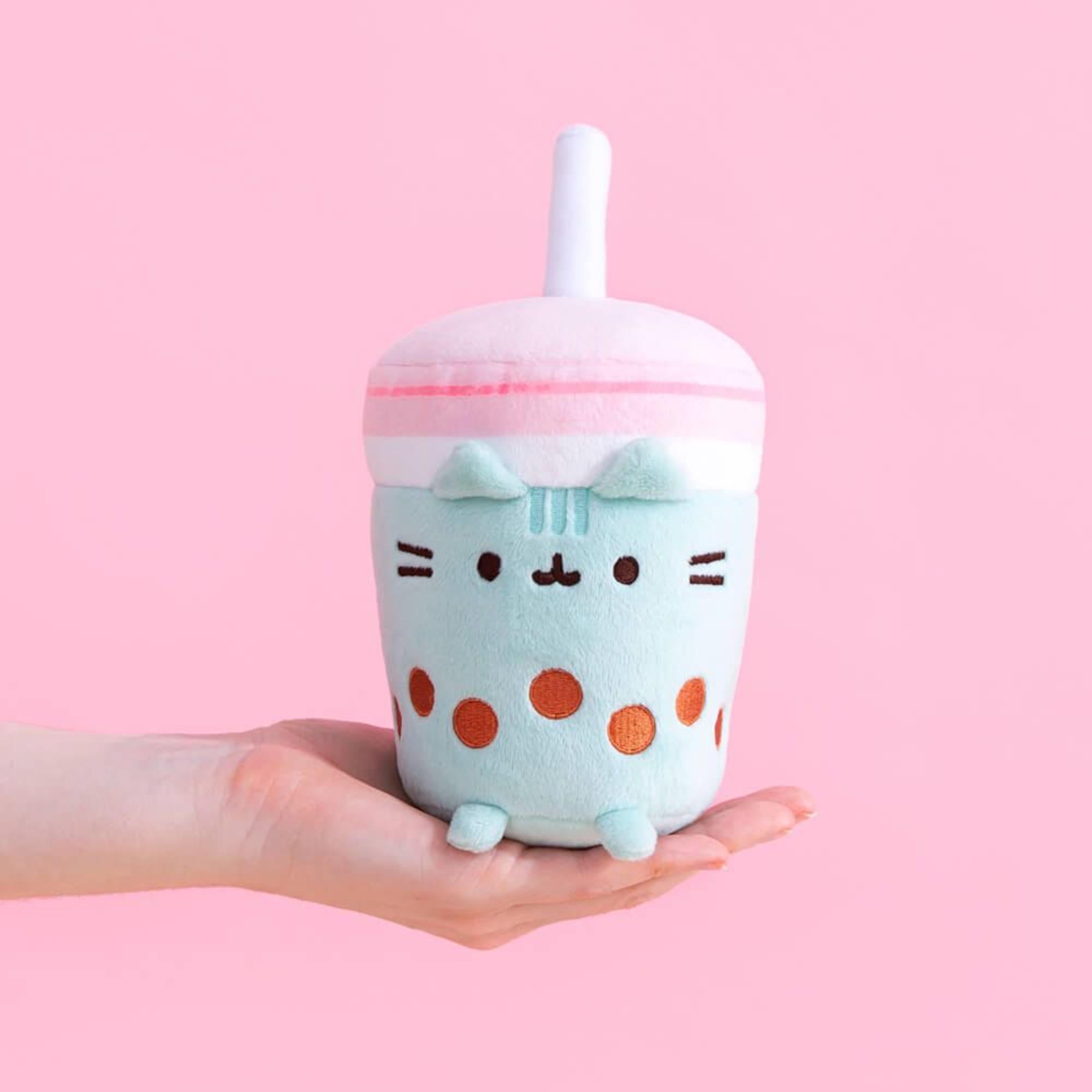 19cm Adorable Pusheen Cat Plush Inspired by Boba Tea