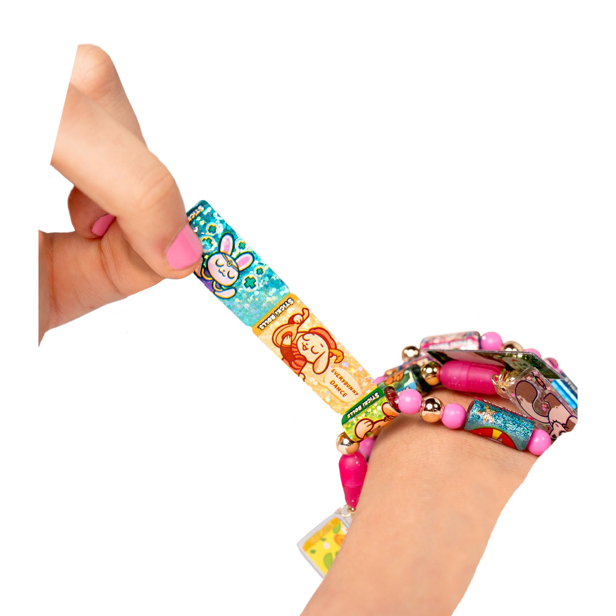 Single Pack of Sticki Rolls Sticki Bands: Wearable, Shareable Sticker Bracelets