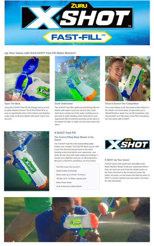 ZURU X Shot Fast Fill Micro Twin Pack Water Gun - Exclusive Deal