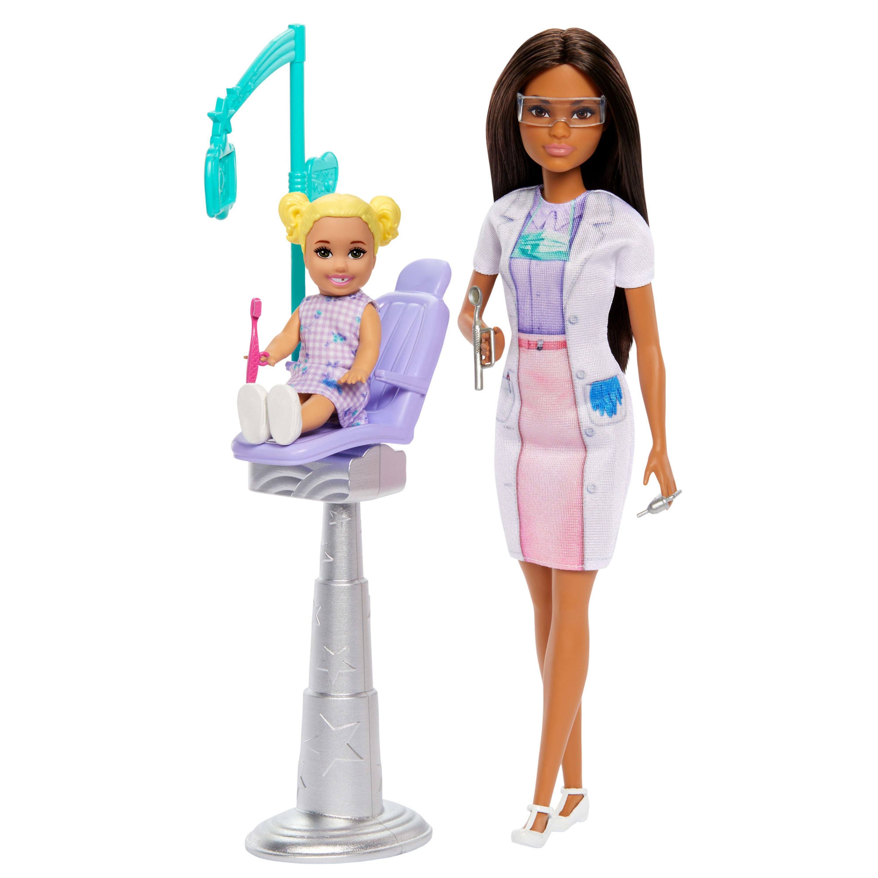 Hot Deal! Barbie Dentist Brunette Doll Playset for Kids to Explore Career Roles