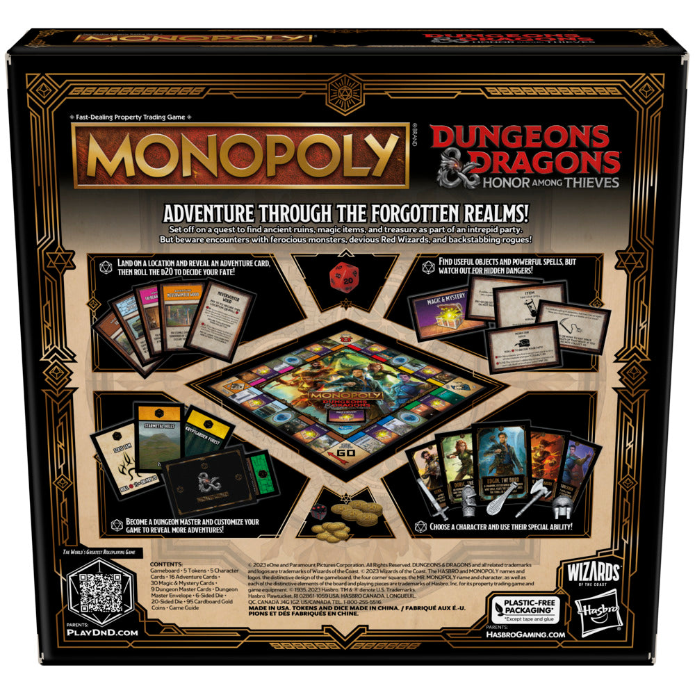 Hot! Monopoly Dungeons & Dragons Honor Among Thieves Board Game