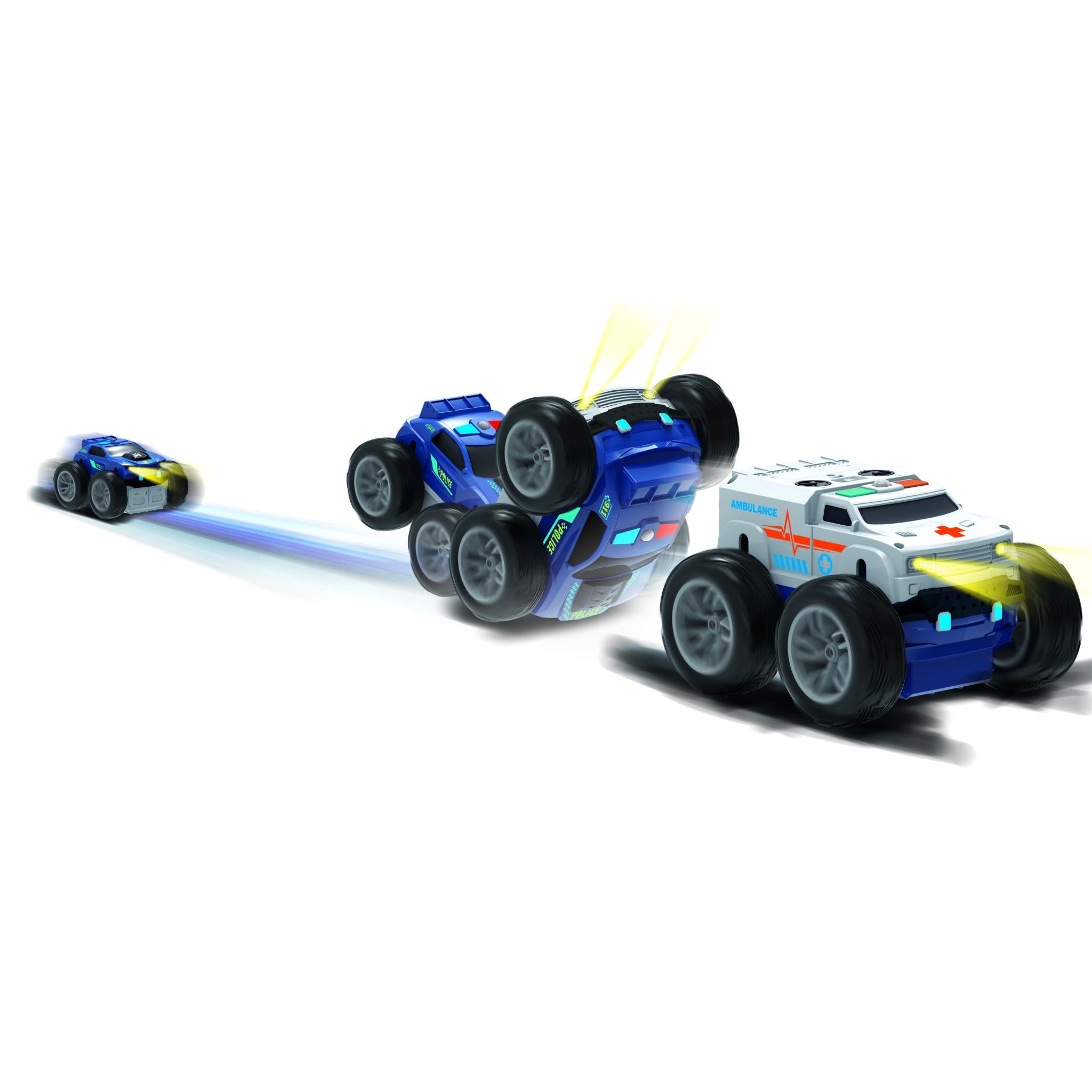 Hot! Revolt RC 2-Sided Rescue Racers in Assorted Styles