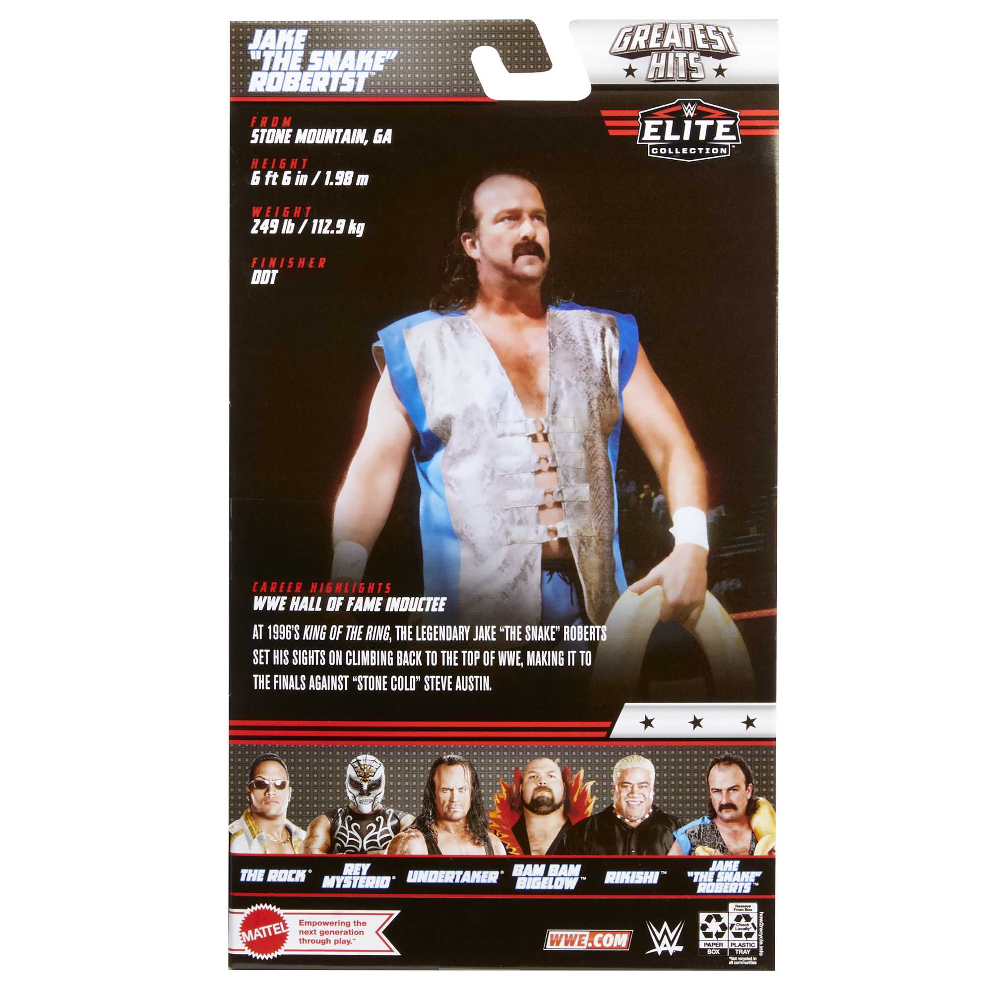 WWE Elite Collection Greatest Hits: 6 - Inch Jake The Snake Roberts Action Figure