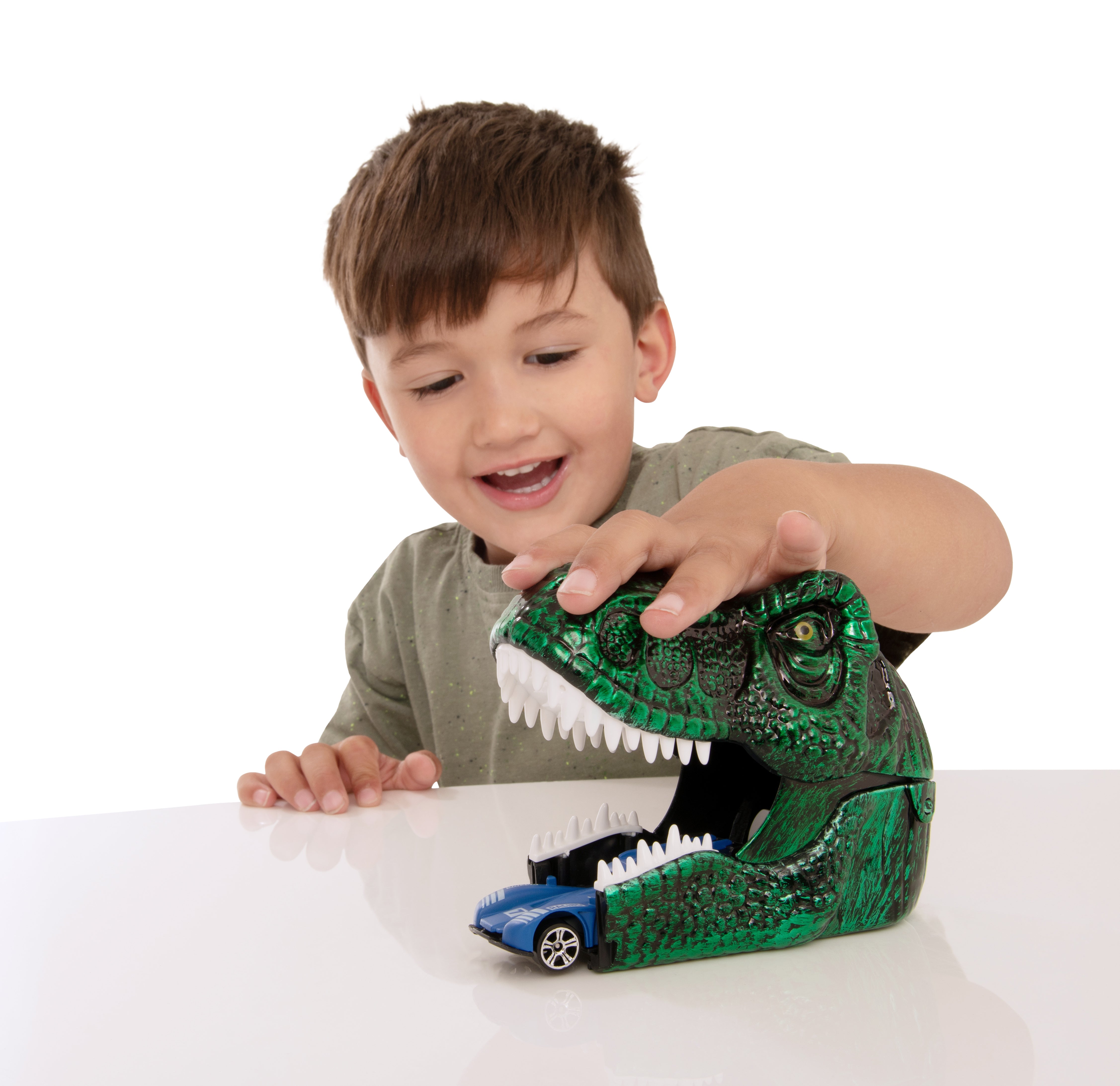 Hot Sale! Teamsterz Dinosaur Car Launcher with Assorted Die - cast Vehicles