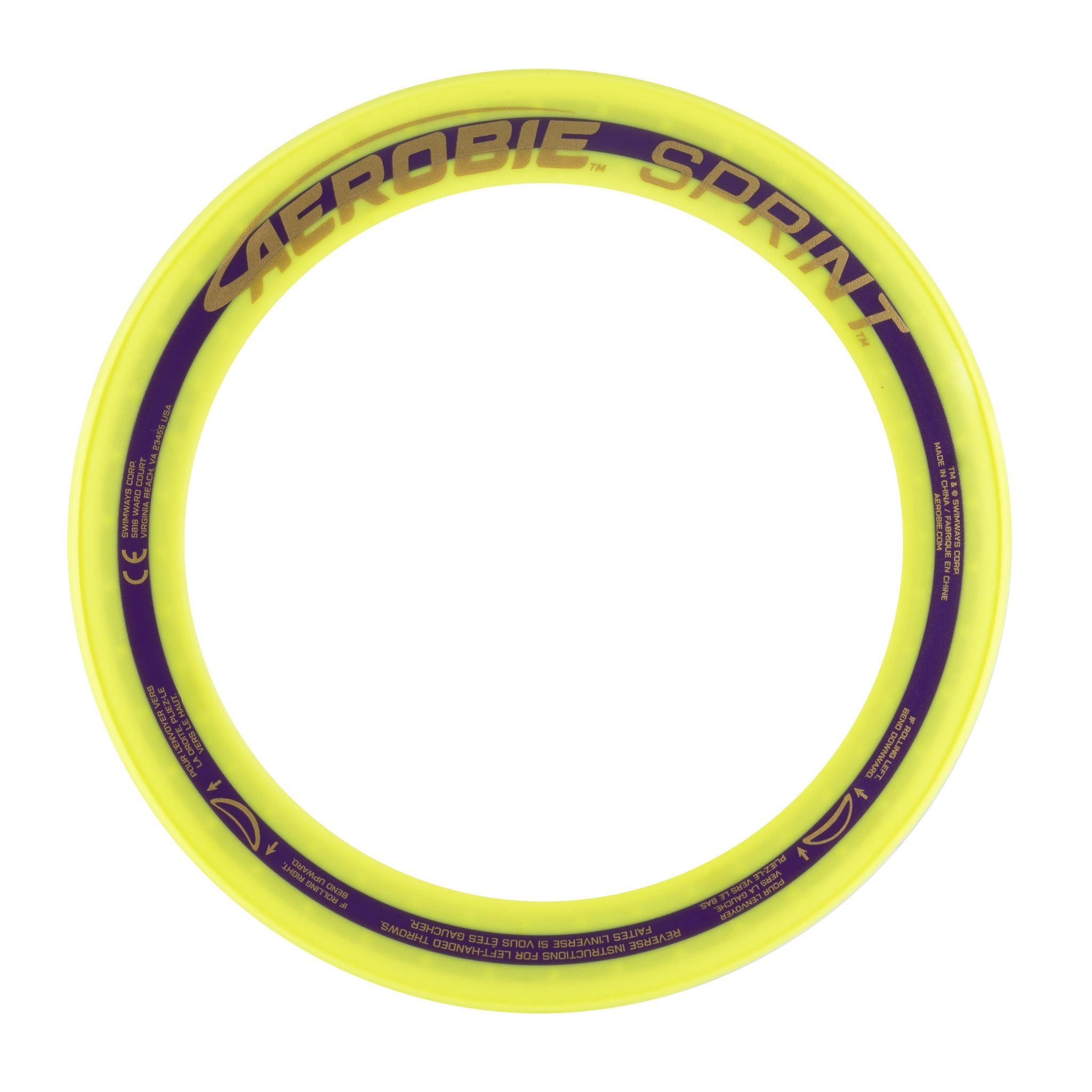 Get the Aerobie 10-Inch Sprint Flying Ring in Bright Yellow for Longer Flights!