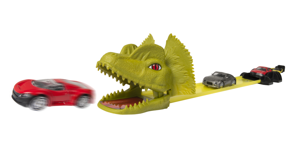 Teamsterz Dino Attack Playset: 3 Diecast Cars Included