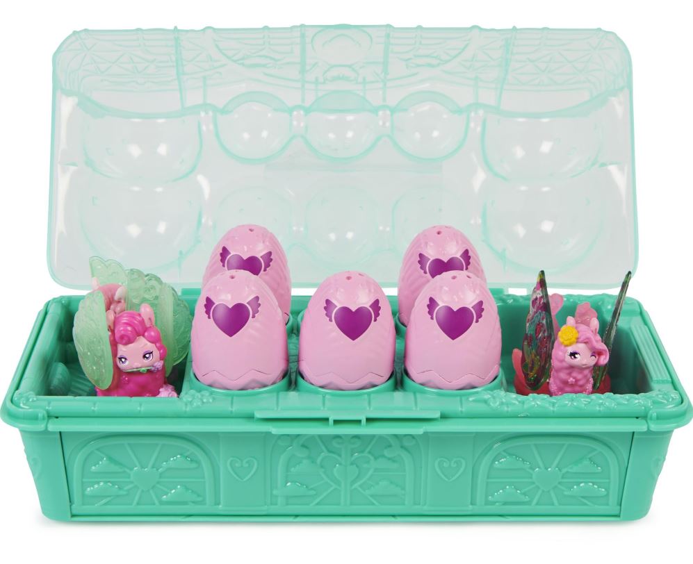 Hatchimals CollEGGtibles Rainbow-Cation Llama Florists Family Egg Carton Set