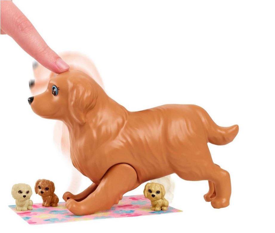 Hot Deal! Barbie Blonde Doll Newborn Pups Playset for 3 - 7 Year Olds