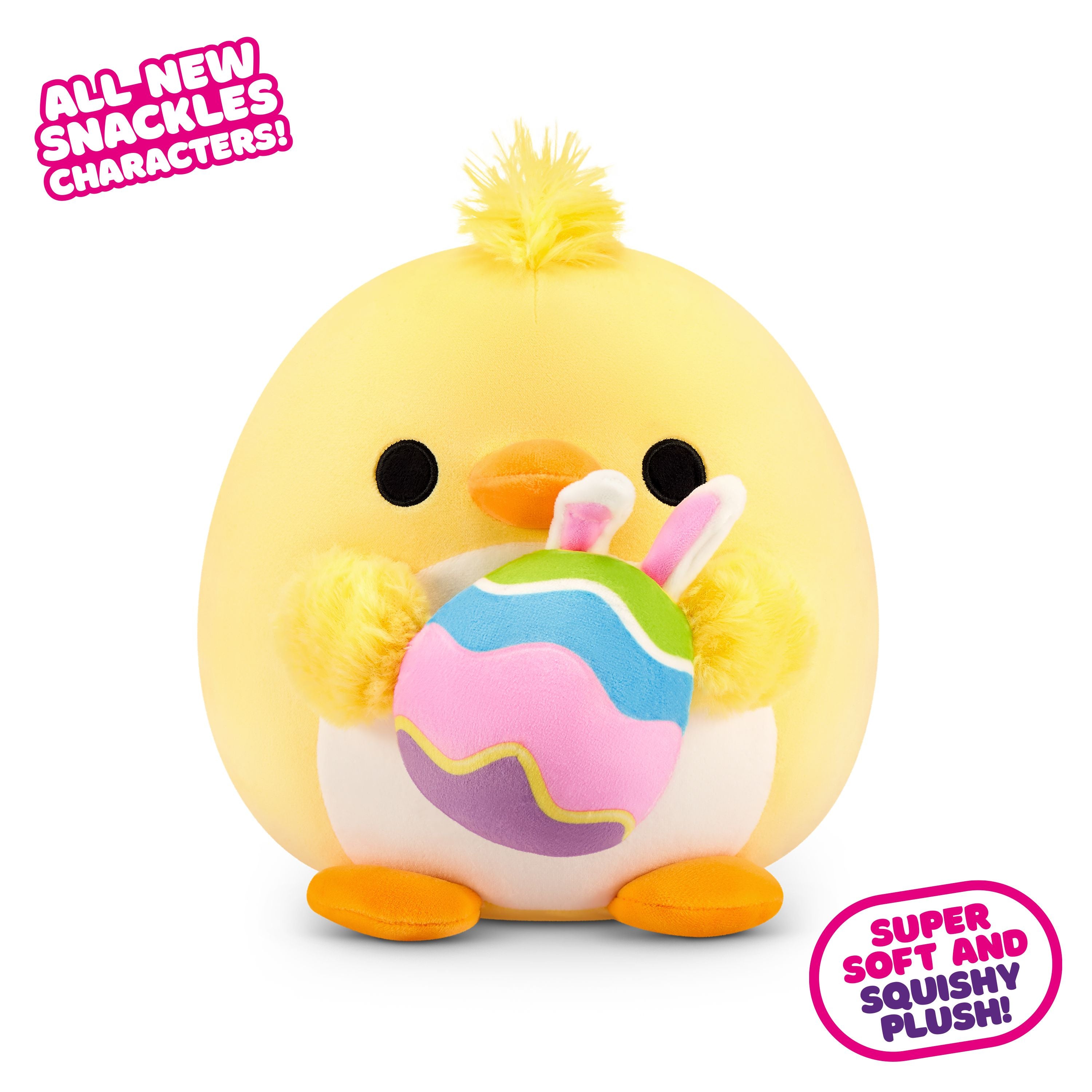 ZURU 8-Inch Snackles Plush Toys - Limited Edition Easter Series Ash Chick, Must-Have Collectibles