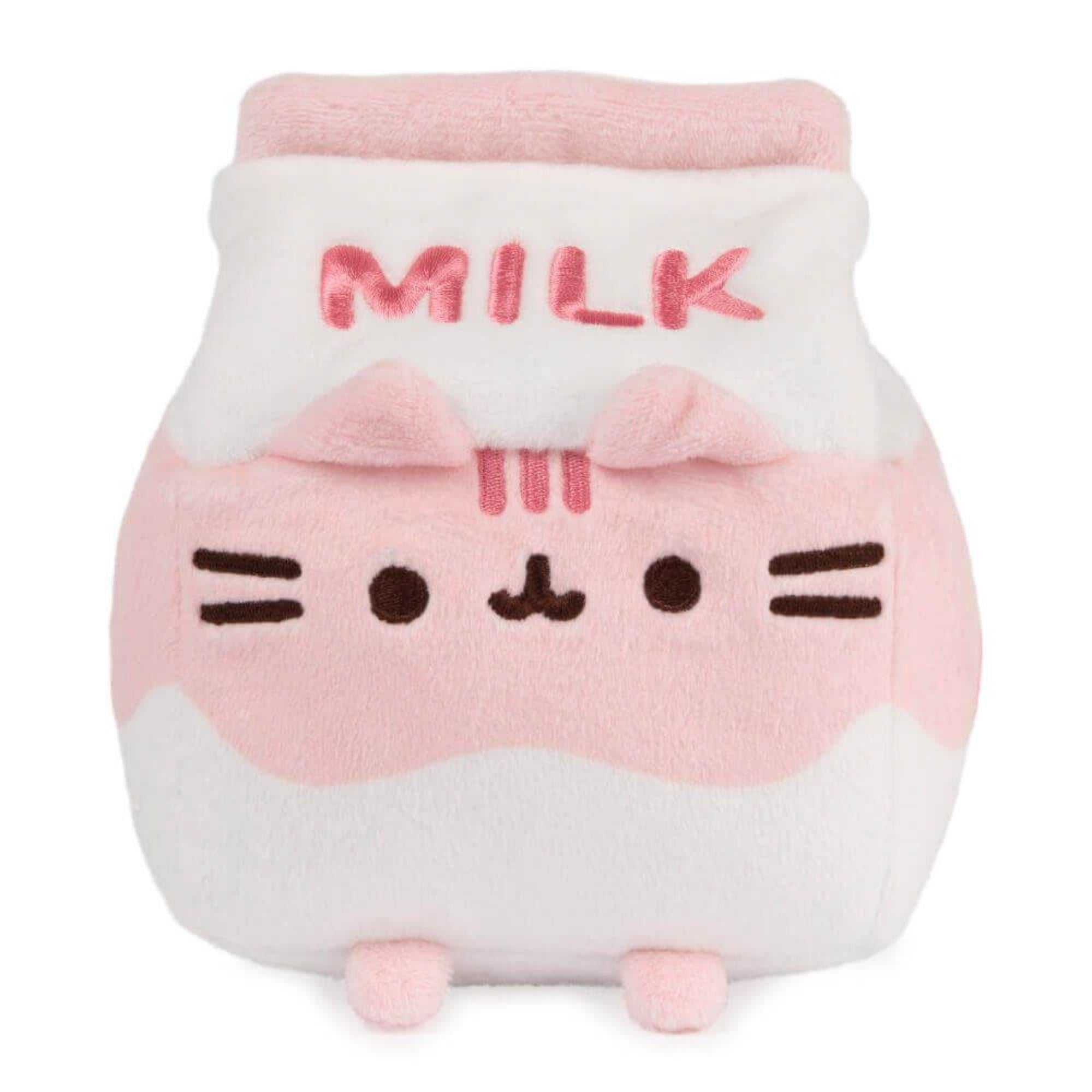 12cm Adorable Pusheen Strawberry Milk Sipping Plush Toy