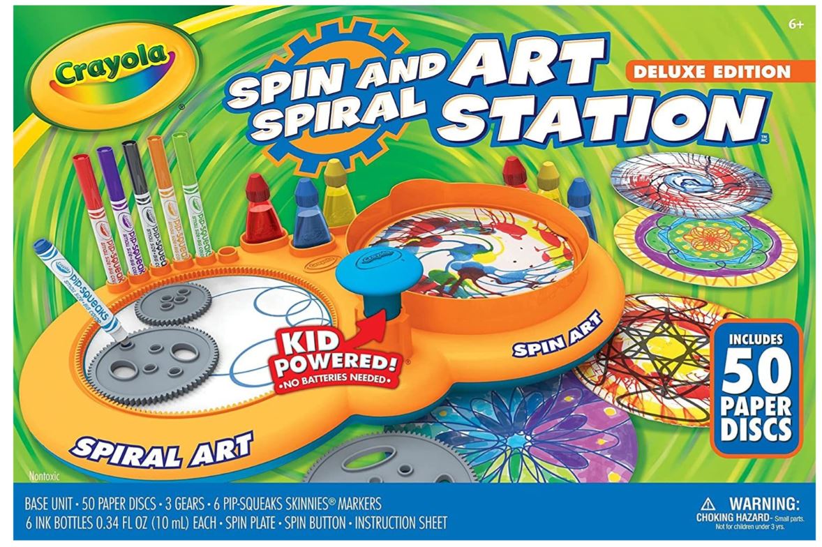 Crayola Spin & Spiral Art Station Deluxe Kit - Great Gift for Kids
