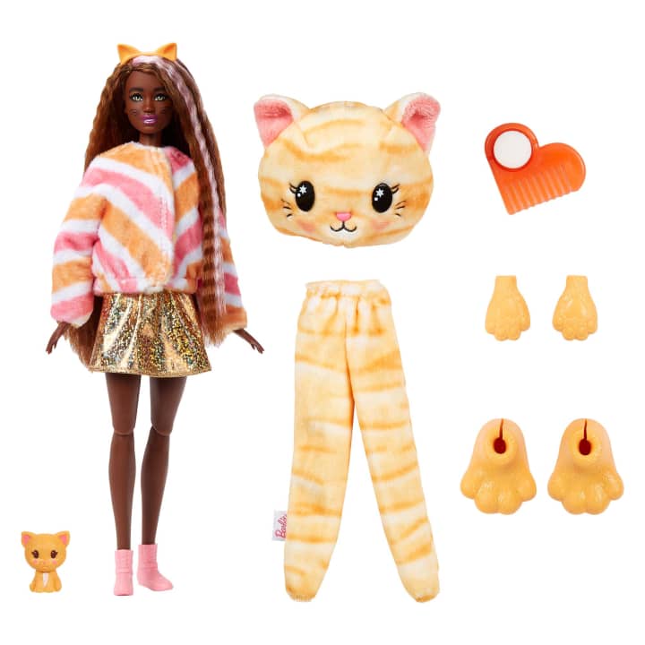 Hot Deal! Barbie Cutie Reveal Kitten Doll Set with 10 Surprises